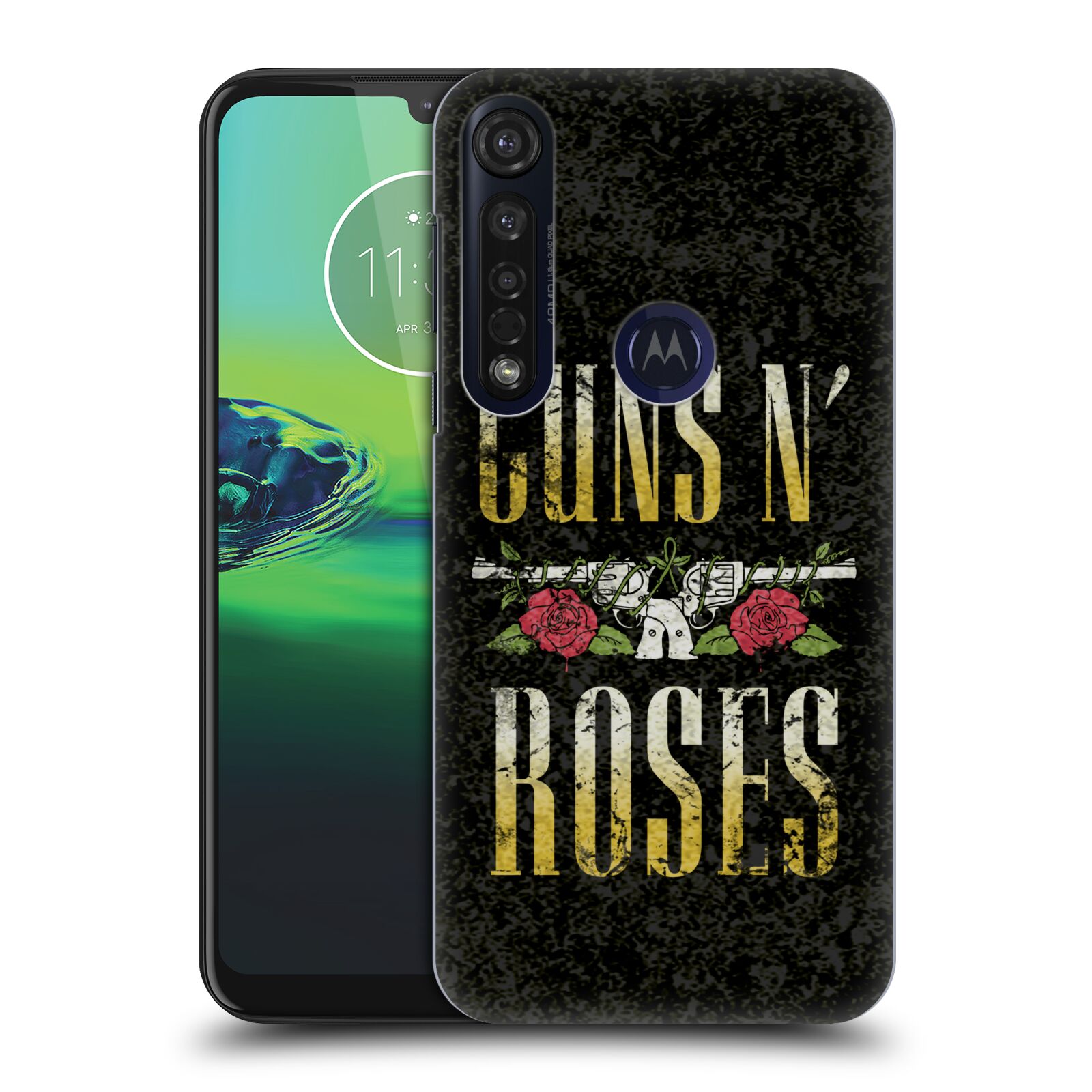 Pouzdro na mobil Motorola Moto G8 PLUS - HEAD CASE - hudební skupina Guns N Roses text