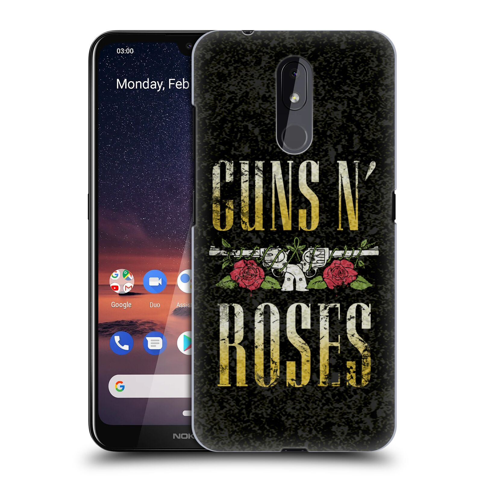 Pouzdro na mobil Nokia 3.2 - HEAD CASE - hudební skupina Guns N Roses text