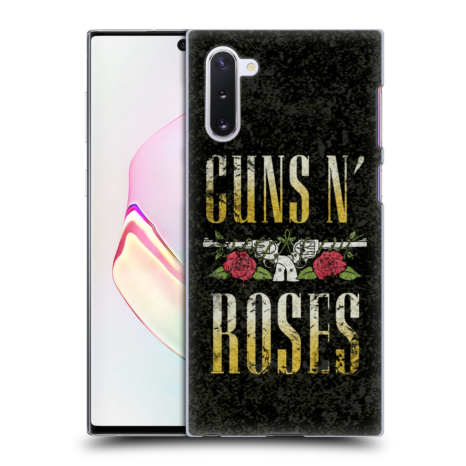 Pouzdro na mobil Samsung Galaxy Note 10 - HEAD CASE - hudební skupina Guns N Roses text