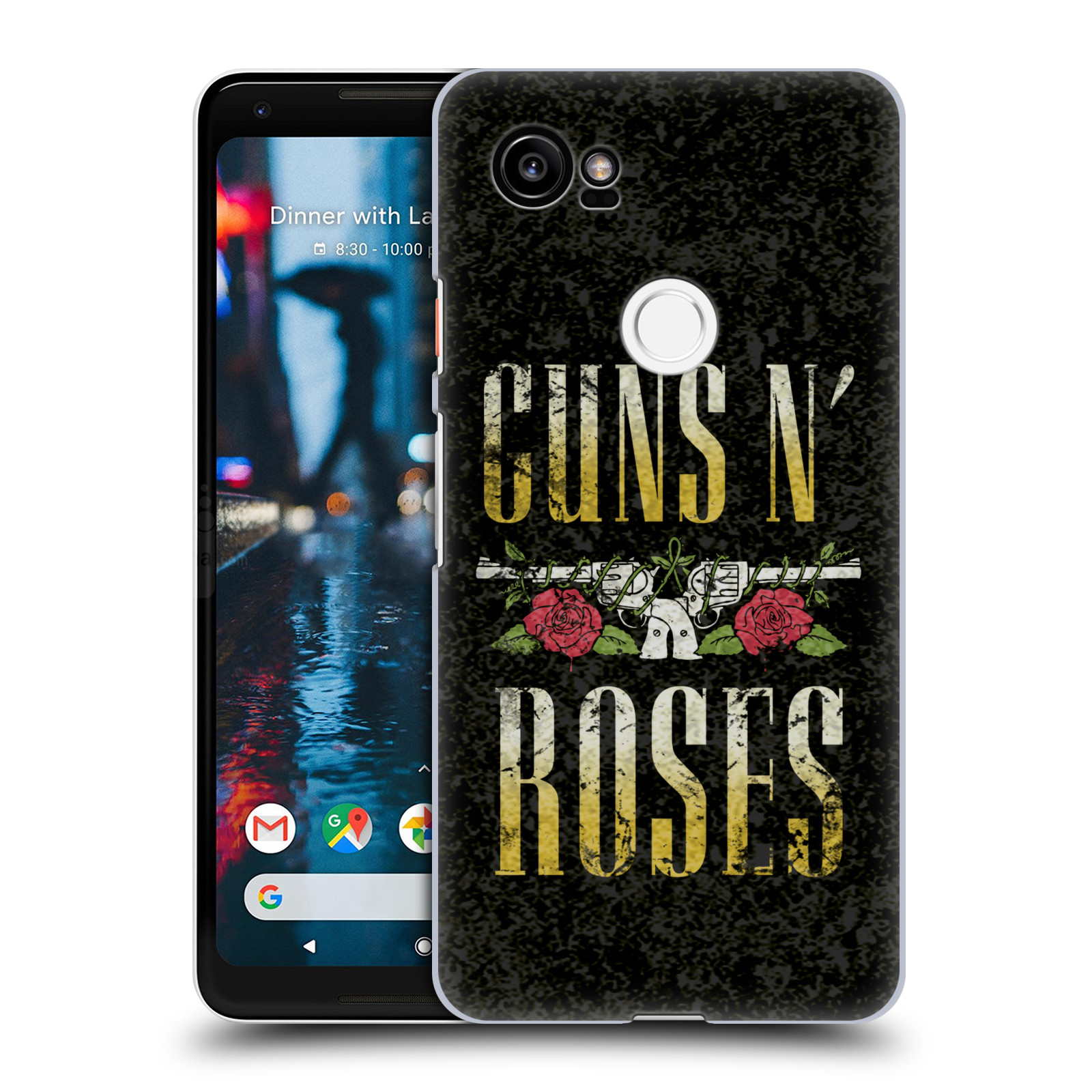 HEAD CASE plastový obal na mobil Google Pixel 2 XL hudební skupina Guns N Roses text