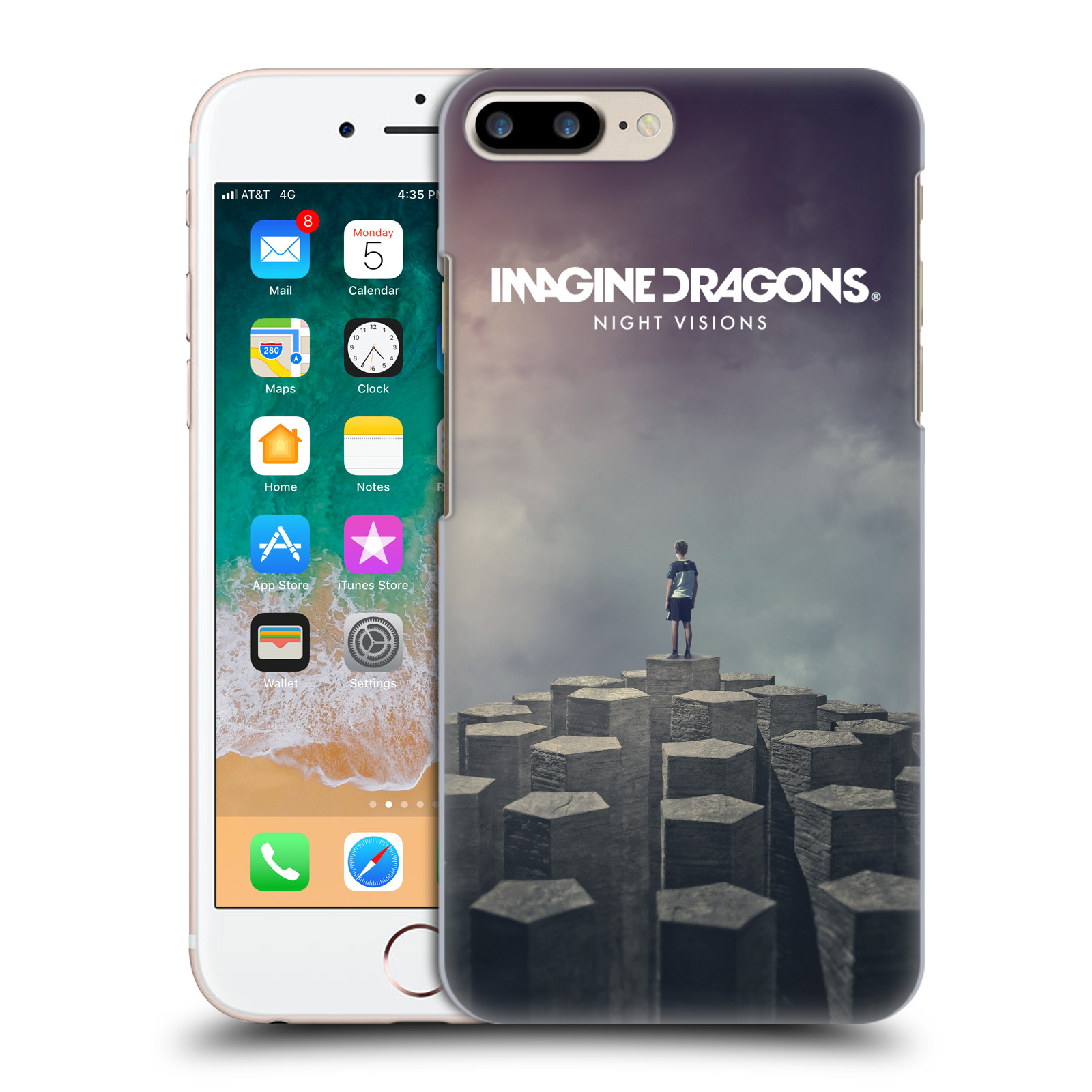 Plastové pouzdro pro mobil Apple Iphone 8 PLUS hudební skupina Imagine Dragons Night Visions