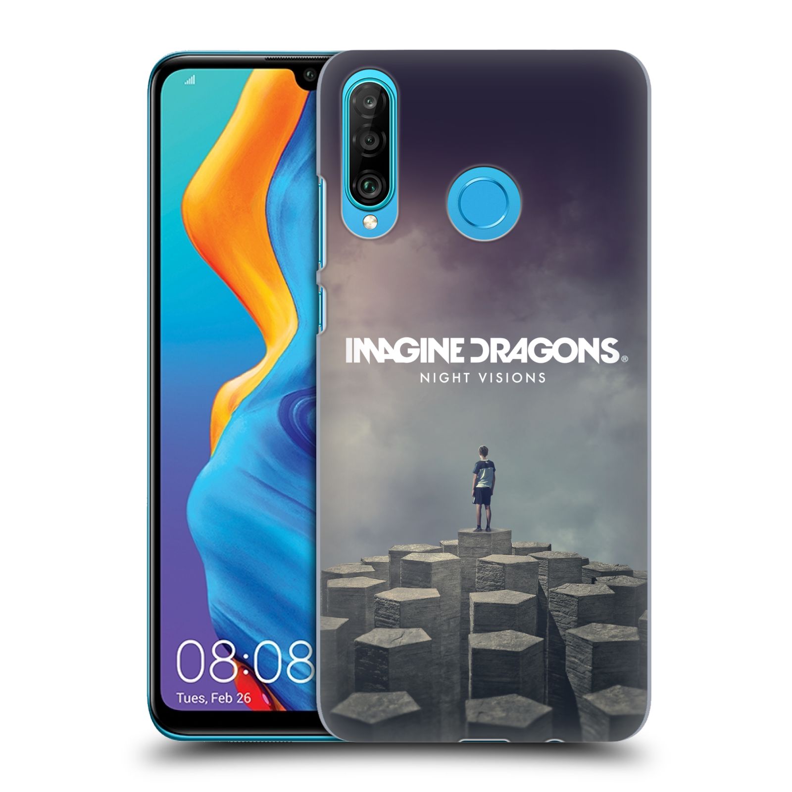 Pouzdro na mobil Huawei P30 LITE - HEAD CASE - hudební skupina Imagine Dragons Night Visions