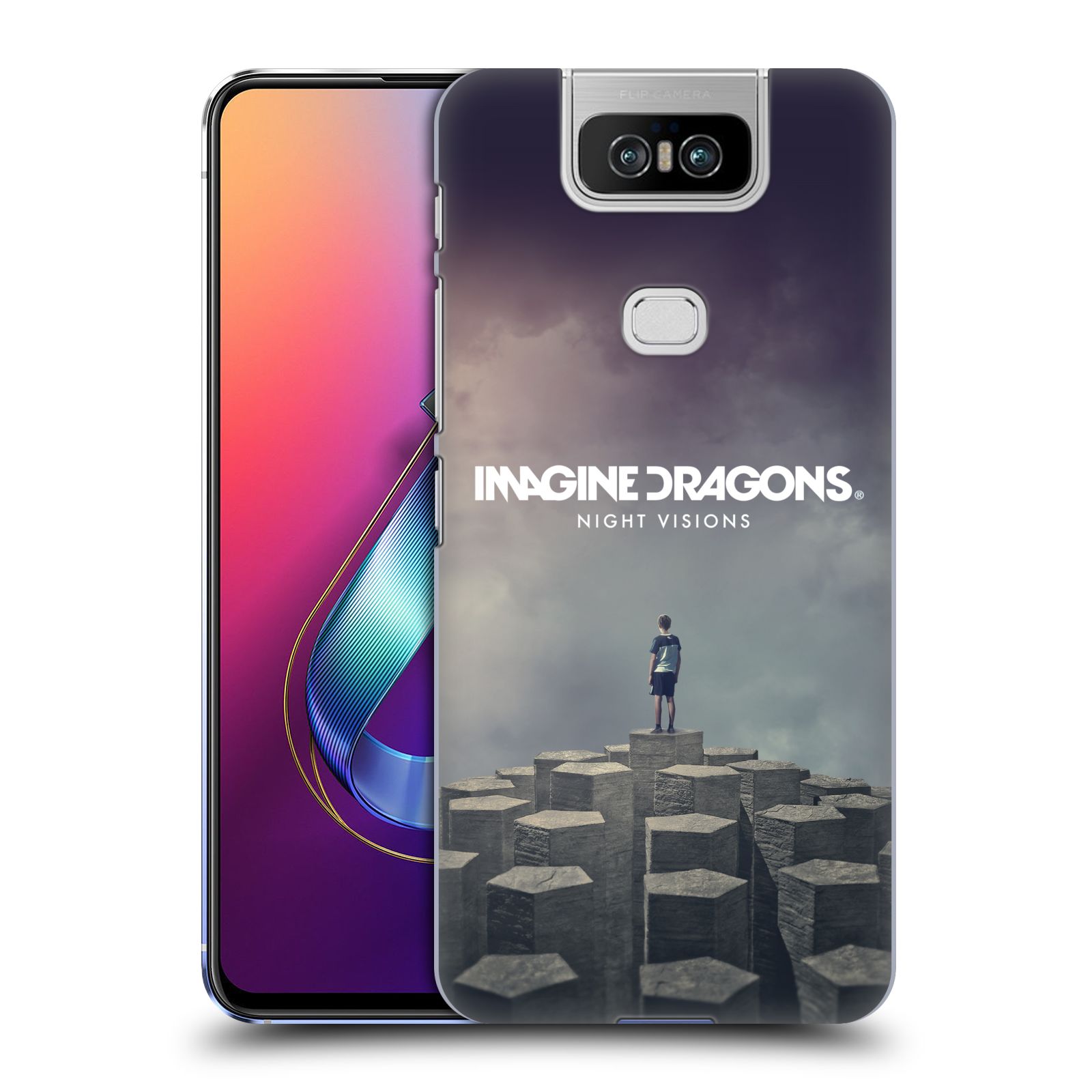 Pouzdro na mobil Asus Zenfone 6 ZS630KL - HEAD CASE - hudební skupina Imagine Dragons Night Visions