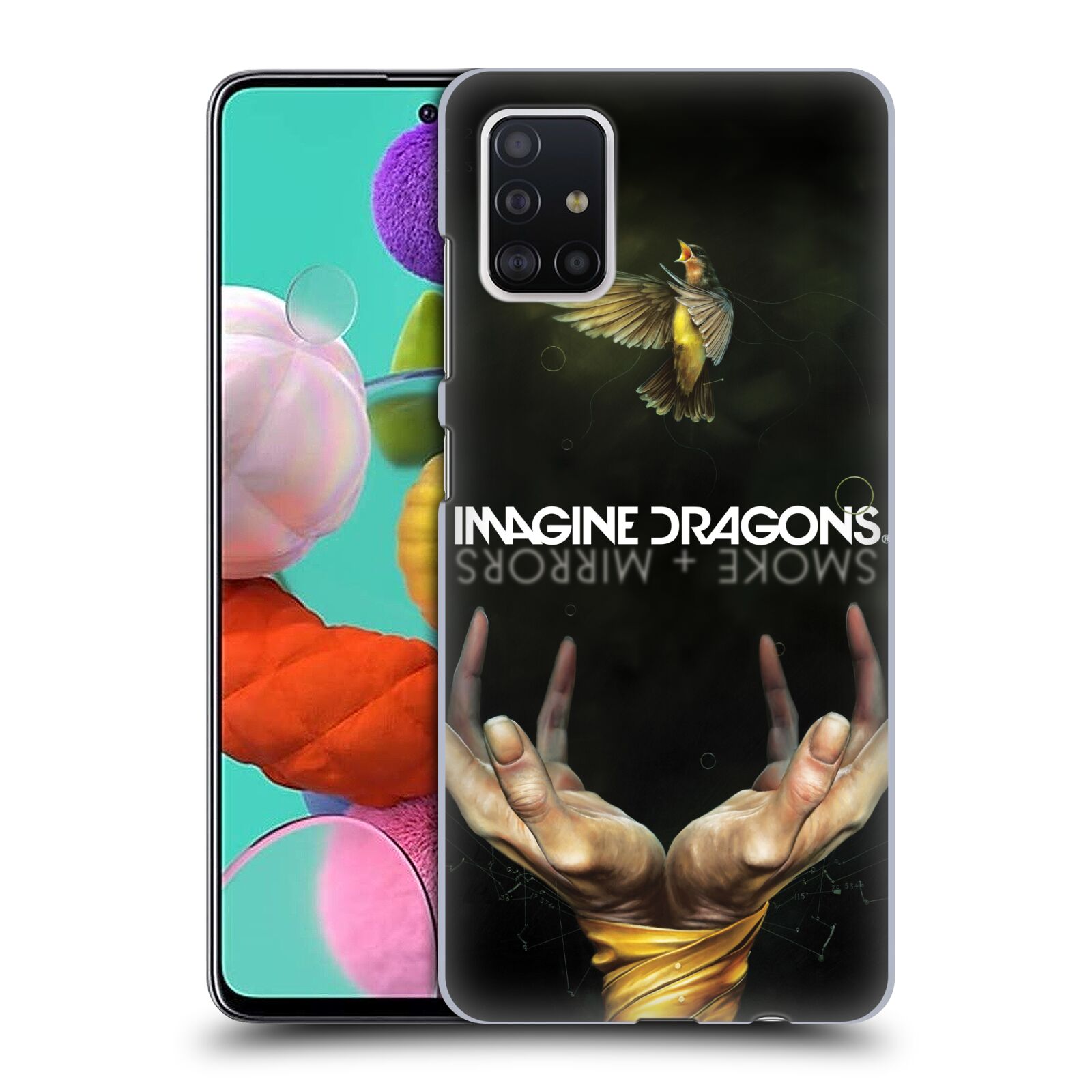 Pouzdro na mobil Samsung Galaxy A51 - HEAD CASE - hudební skupina Imagine Dragons SMOKE and MIRRORS