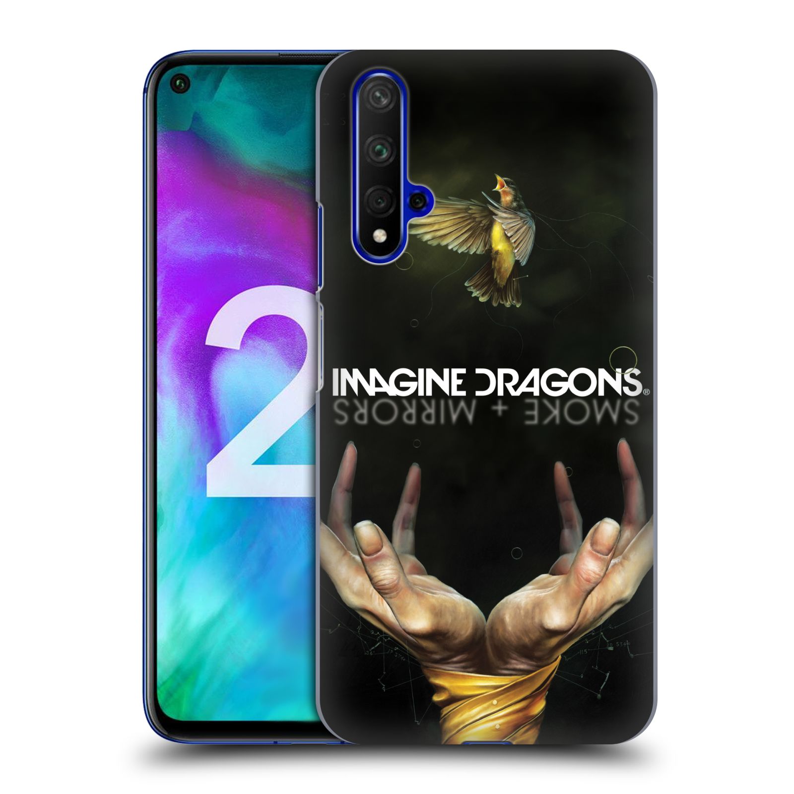 Pouzdro na mobil Honor 20 - HEAD CASE - hudební skupina Imagine Dragons SMOKE and MIRRORS