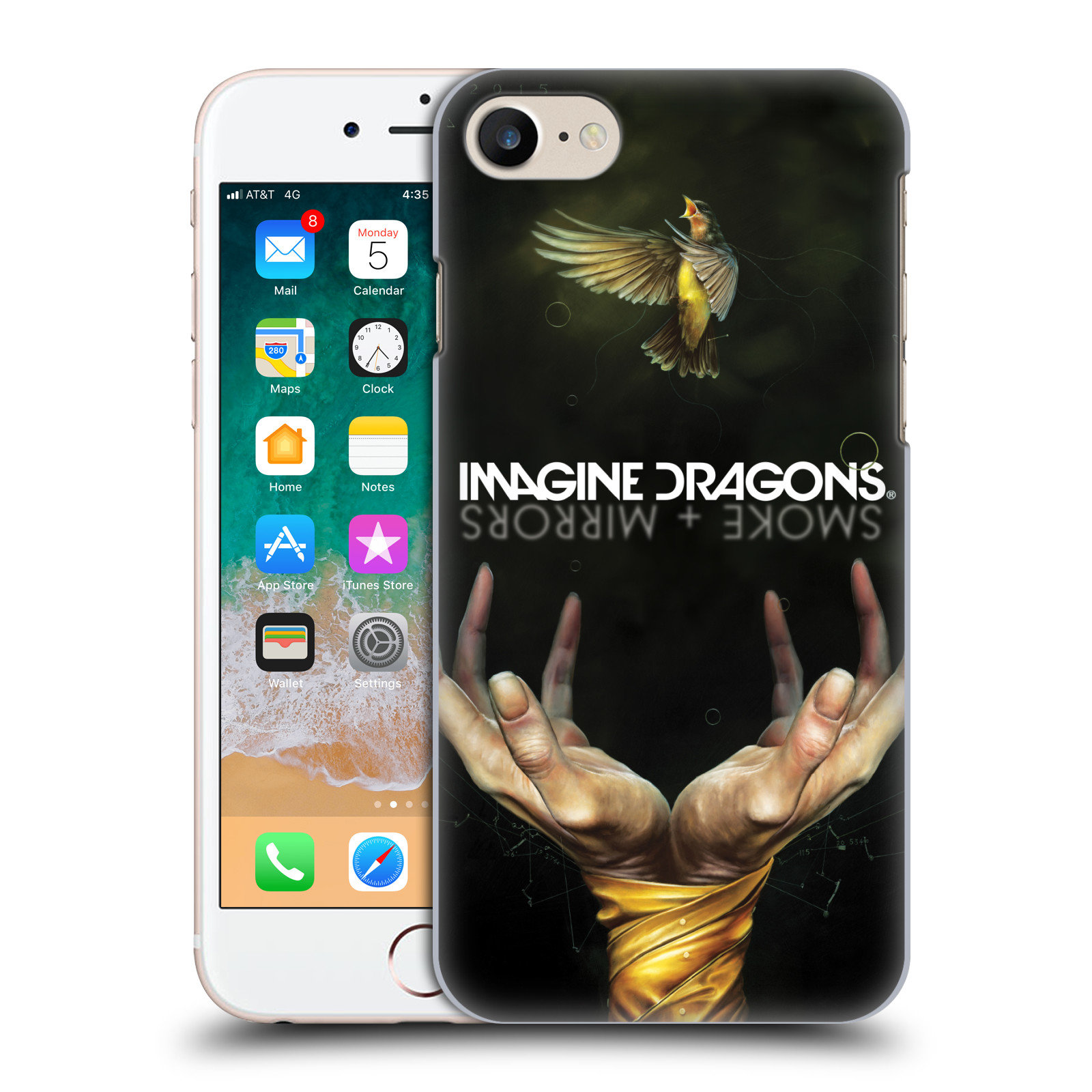 Plastové pouzdro pro mobil Apple Iphone 7/8/SE 2020 hudební skupina Imagine Dragons SMOKE and MIRRORS