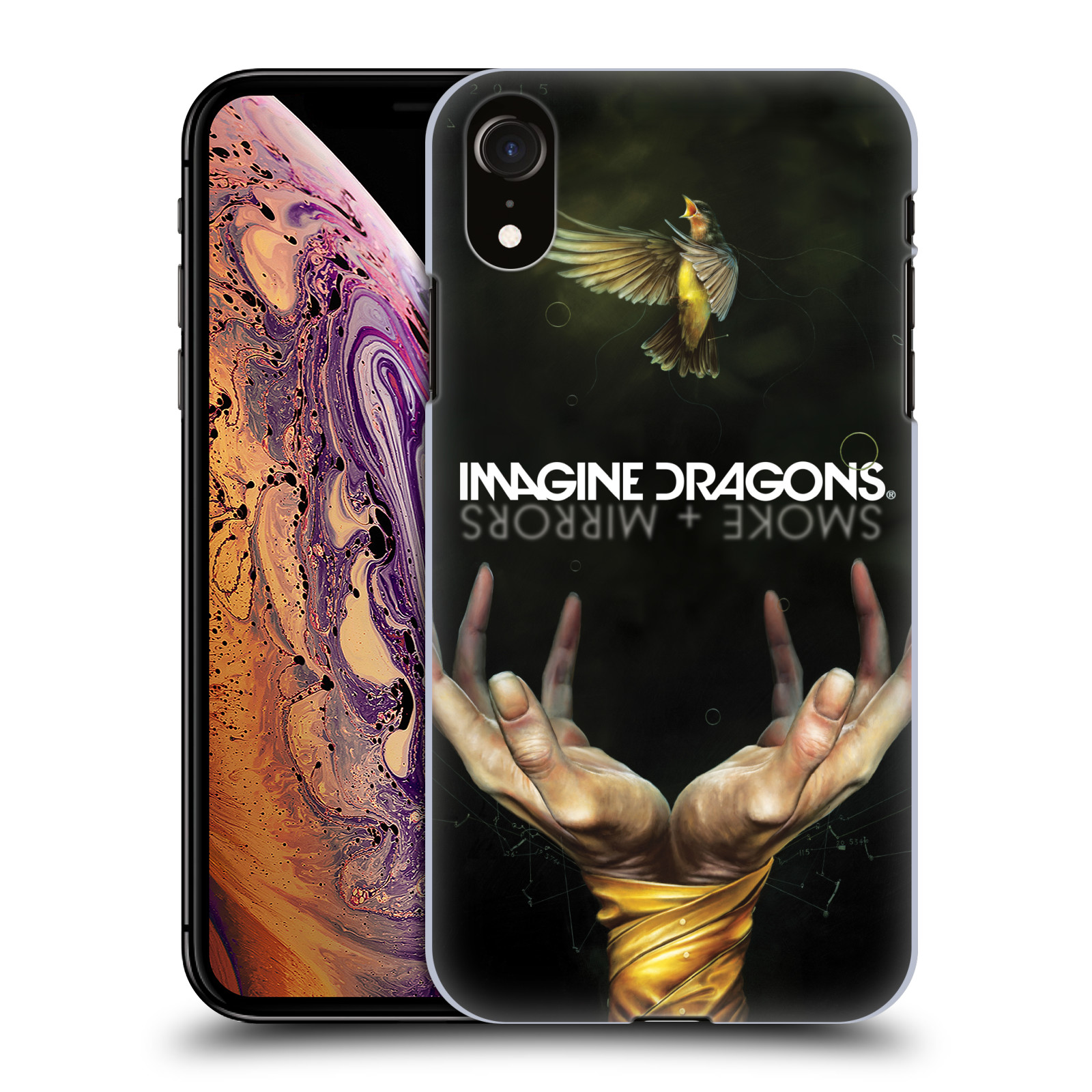 HEAD CASE plastový obal na mobil Apple Iphone XR hudební skupina Imagine Dragons SMOKE and MIRRORS