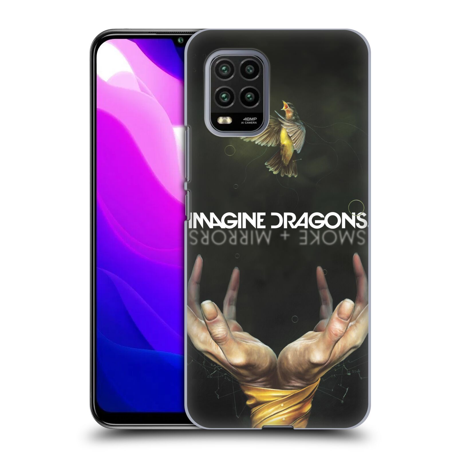 Zadní kryt, obal na mobil Xiaomi Mi 10 LITE hudební skupina Imagine Dragons SMOKE and MIRRORS