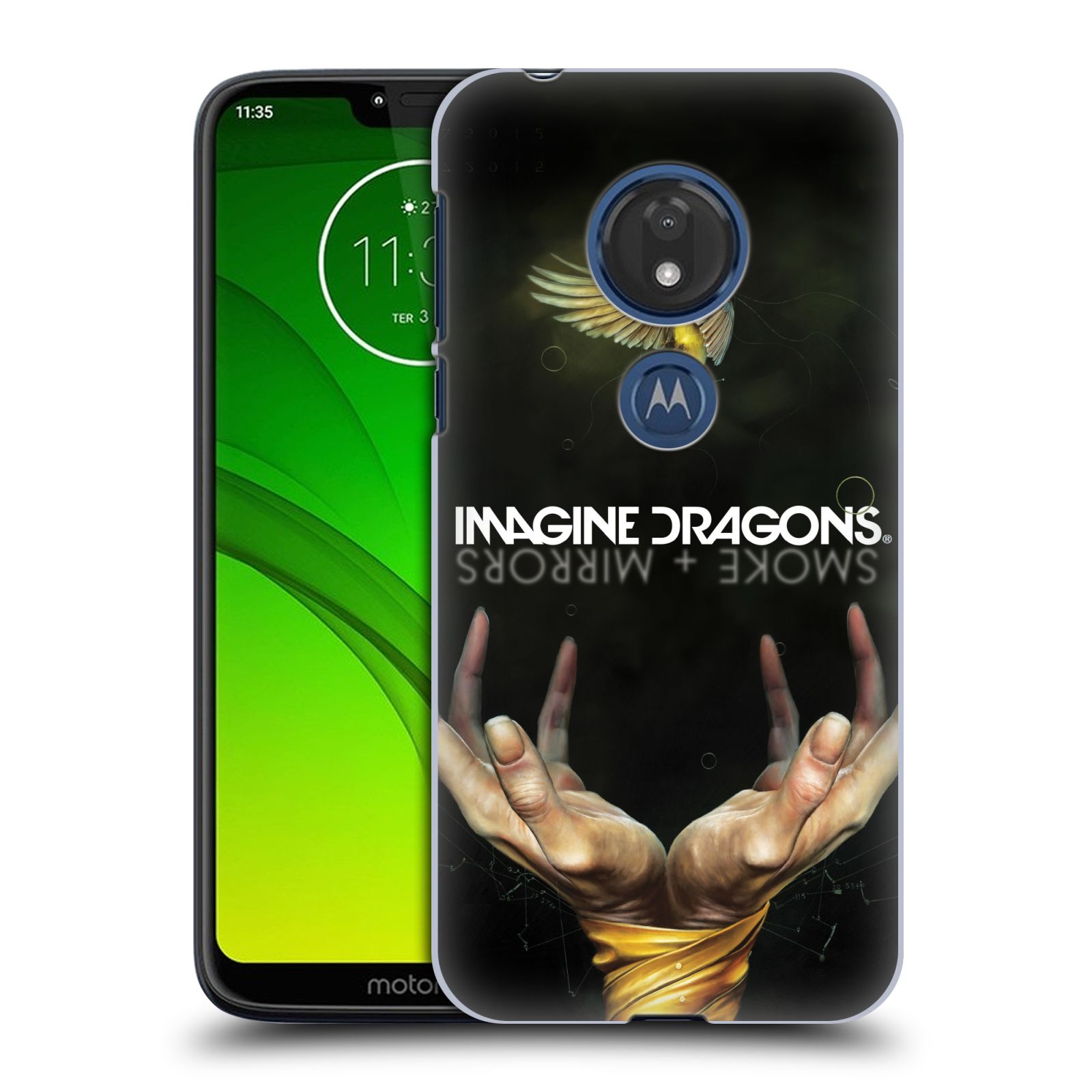 Pouzdro na mobil Motorola Moto G7 Play hudební skupina Imagine Dragons SMOKE and MIRRORS