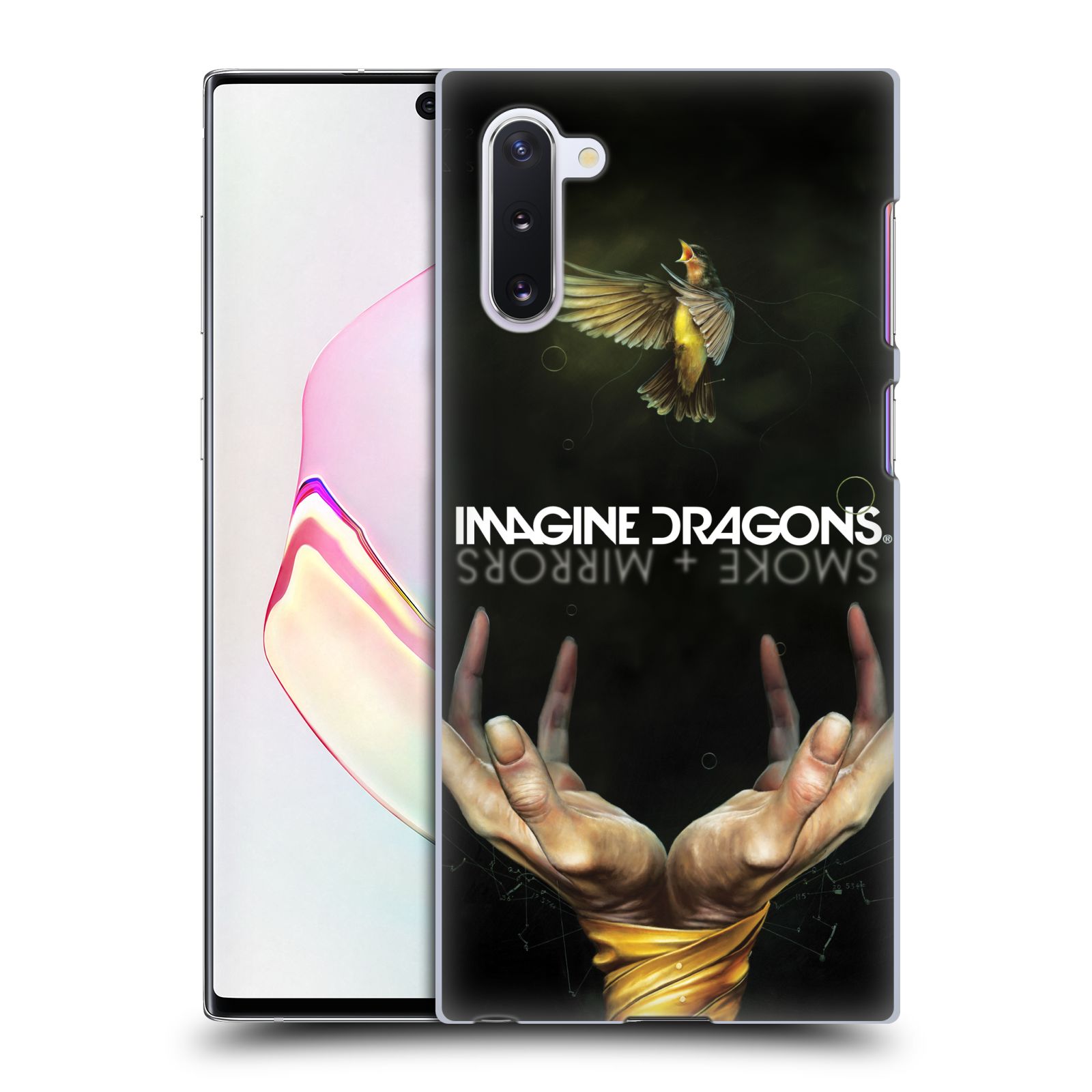 Pouzdro na mobil Samsung Galaxy Note 10 - HEAD CASE - hudební skupina Imagine Dragons SMOKE and MIRRORS