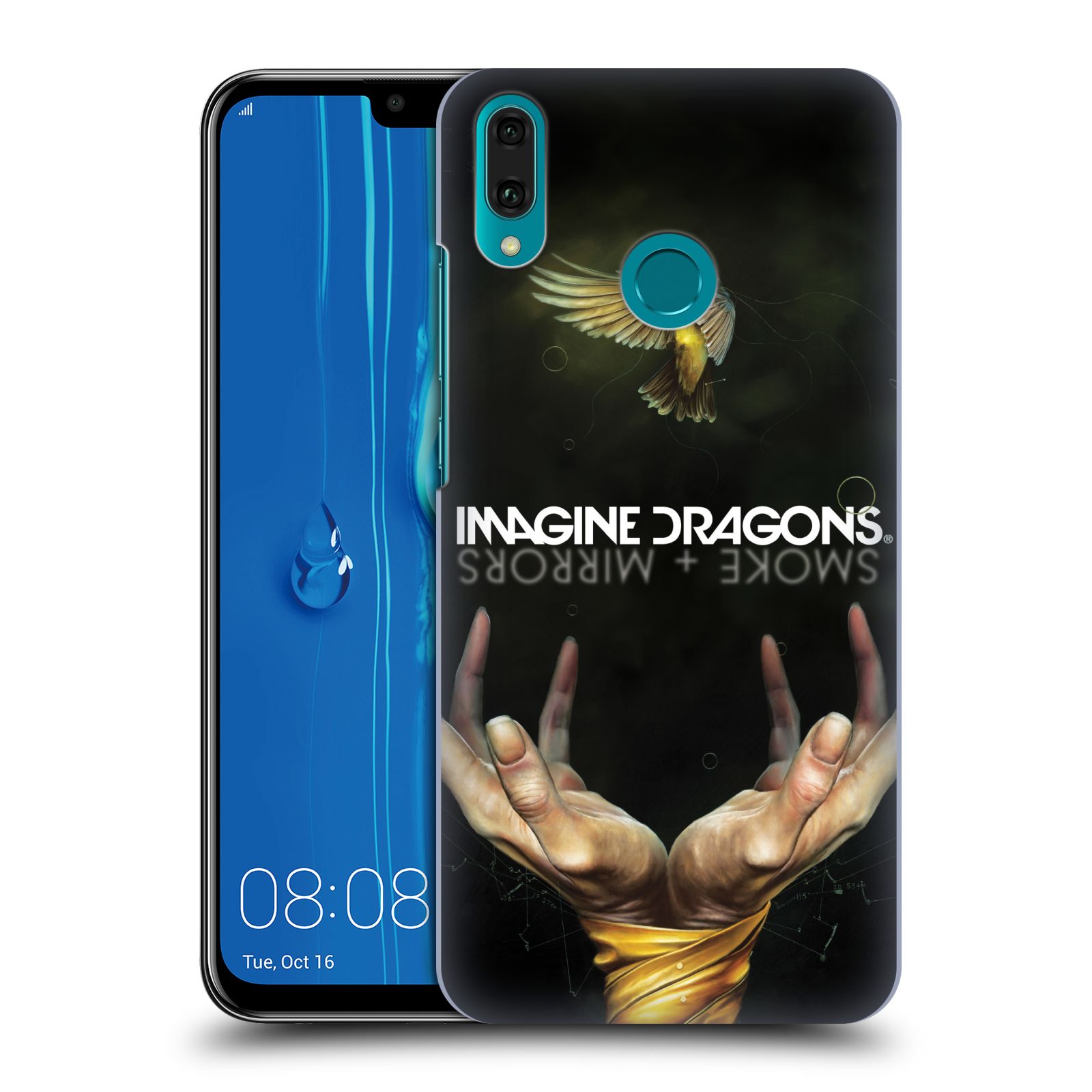 Pouzdro na mobil Huawei Y9 2019 - HEAD CASE - hudební skupina Imagine Dragons SMOKE and MIRRORS