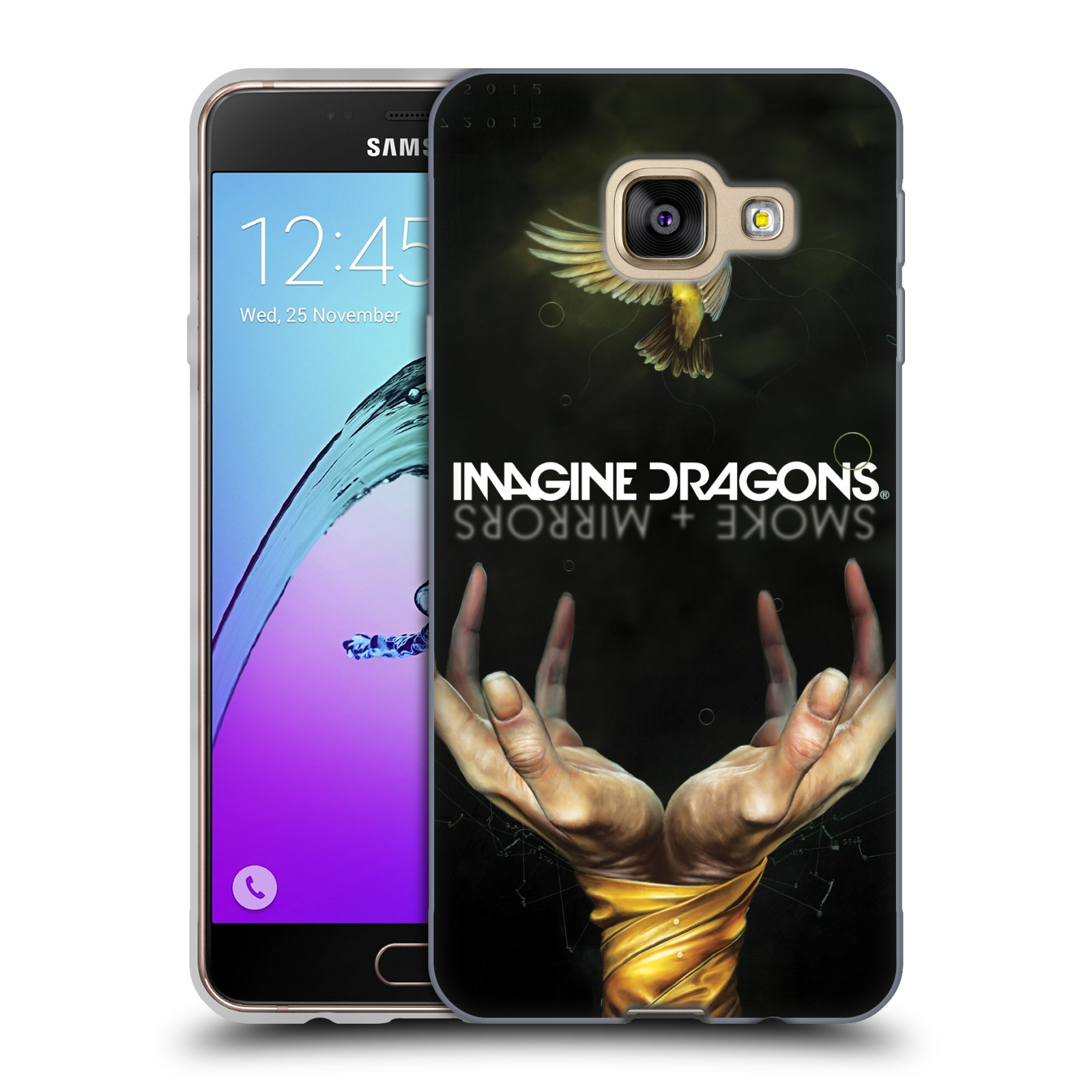 HEAD CASE silikonový obal na mobil Samsung Galaxy A3 2016 (A310) hudební skupina Imagine Dragons SMOKE and MIRRORS