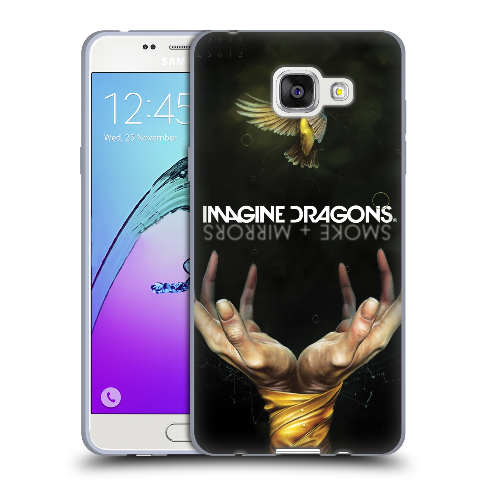 HEAD CASE silikonový obal na mobil Samsung Galaxy A5 2016 (A510) hudební skupina Imagine Dragons SMOKE and MIRRORS