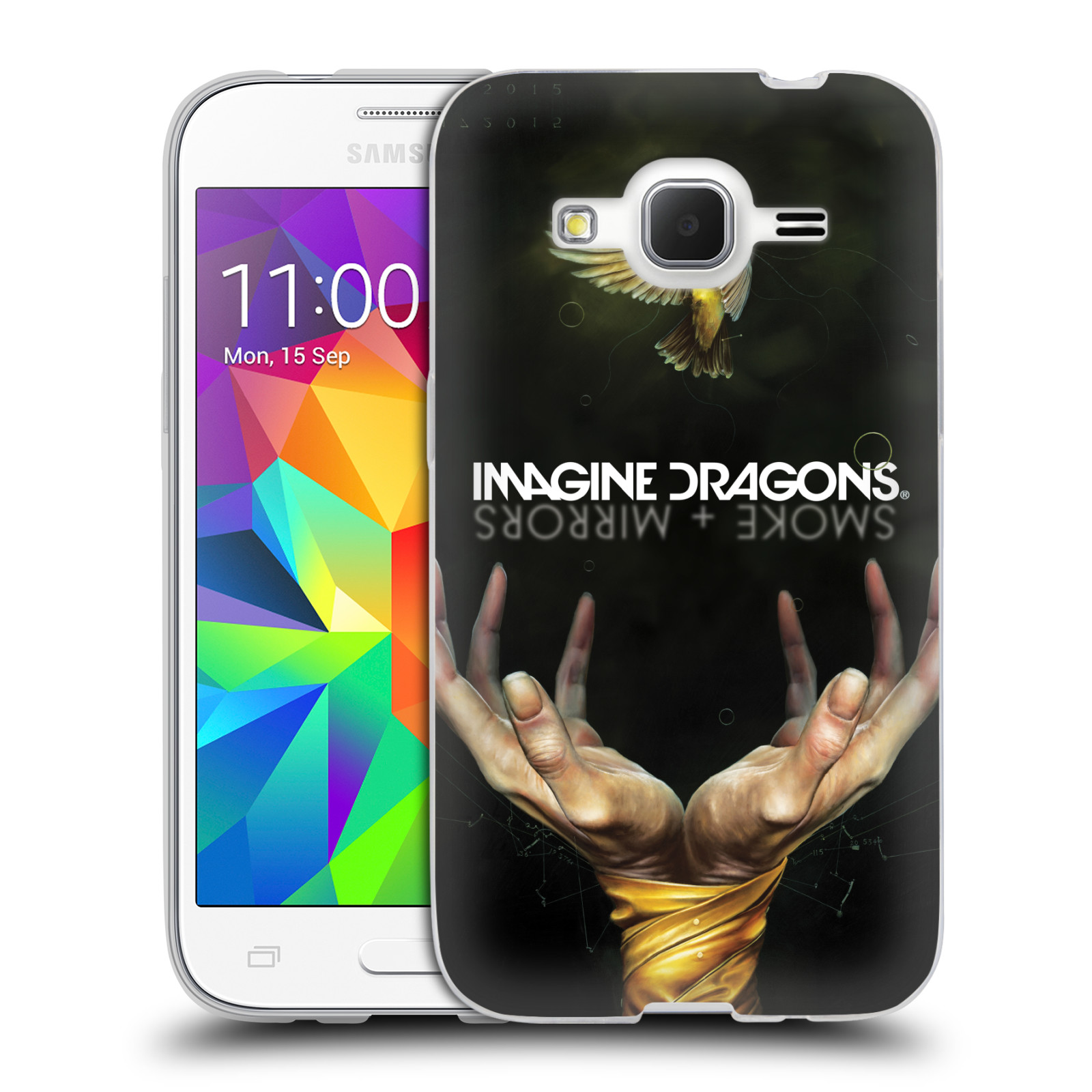 HEAD CASE silikonový obal na mobil Samsung Galaxy Core Prime (G360) hudební skupina Imagine Dragons SMOKE and MIRRORS