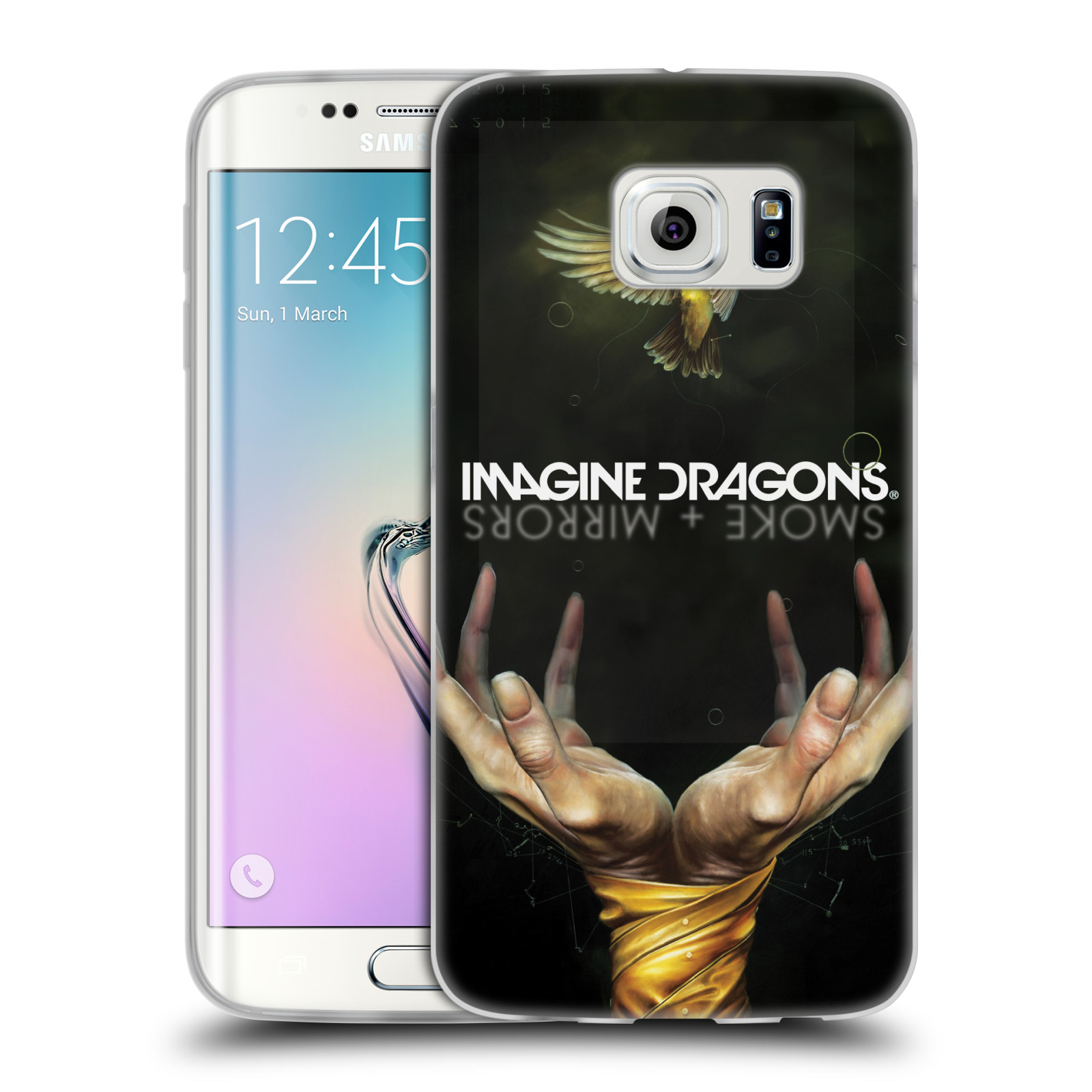 HEAD CASE silikonový obal na mobil Samsung Galaxy S6 EDGE hudební skupina Imagine Dragons SMOKE and MIRRORS