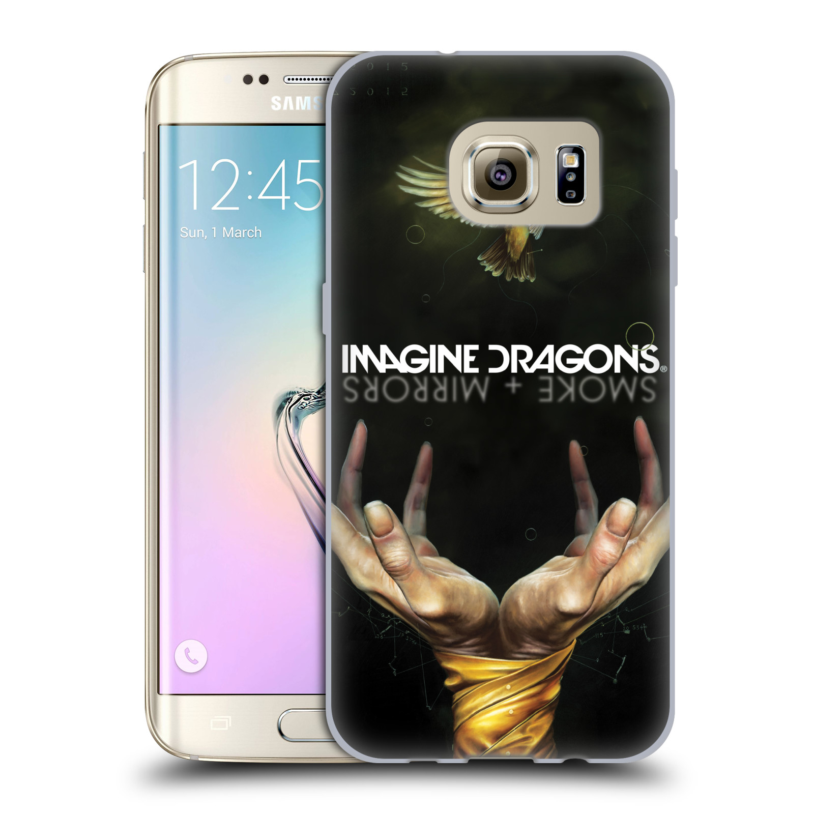 HEAD CASE silikonový obal na mobil Samsung Galaxy S7 EDGE hudební skupina Imagine Dragons SMOKE and MIRRORS
