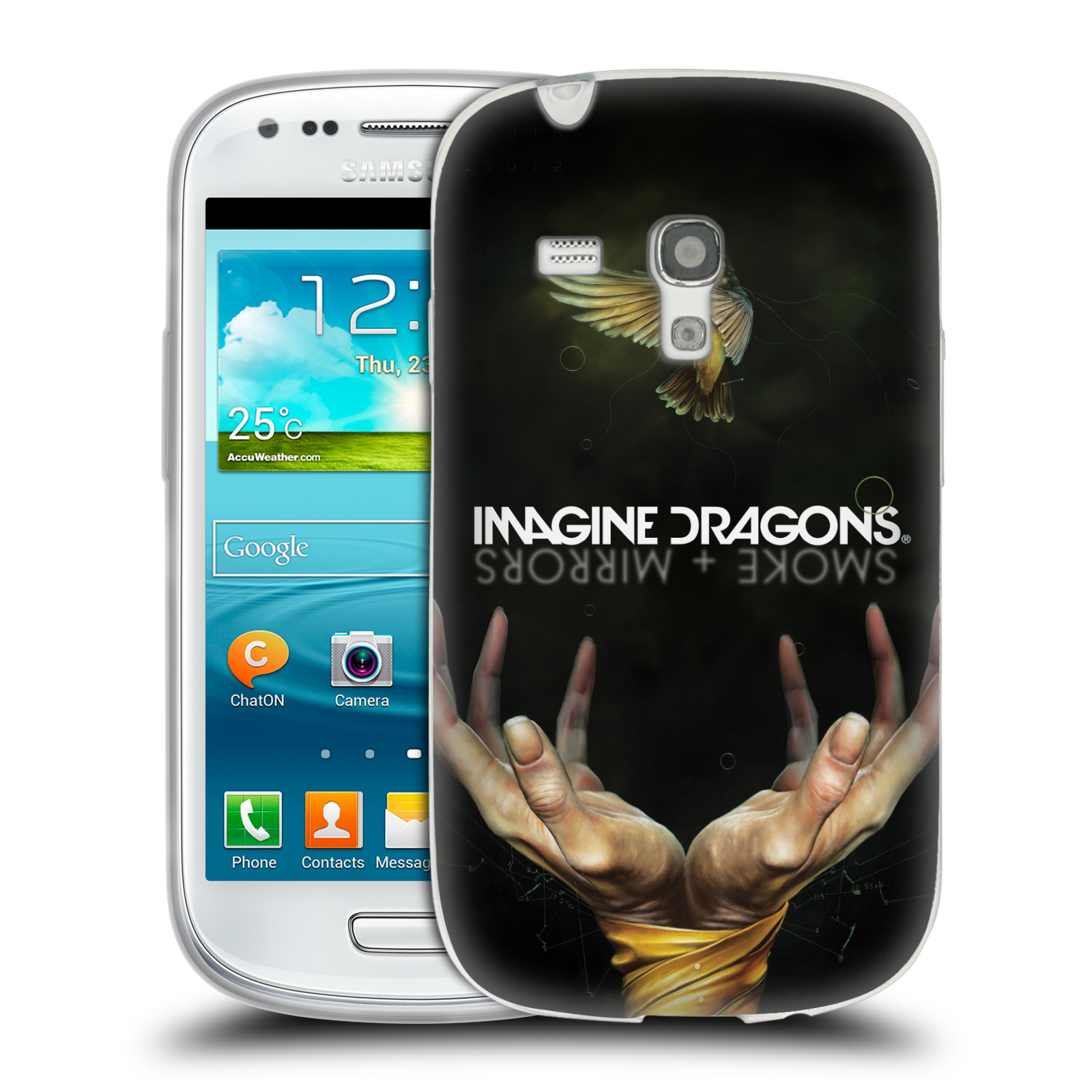 HEAD CASE silikonový obal na mobil Samsung Galaxy S3 MINI hudební skupina Imagine Dragons SMOKE and MIRRORS