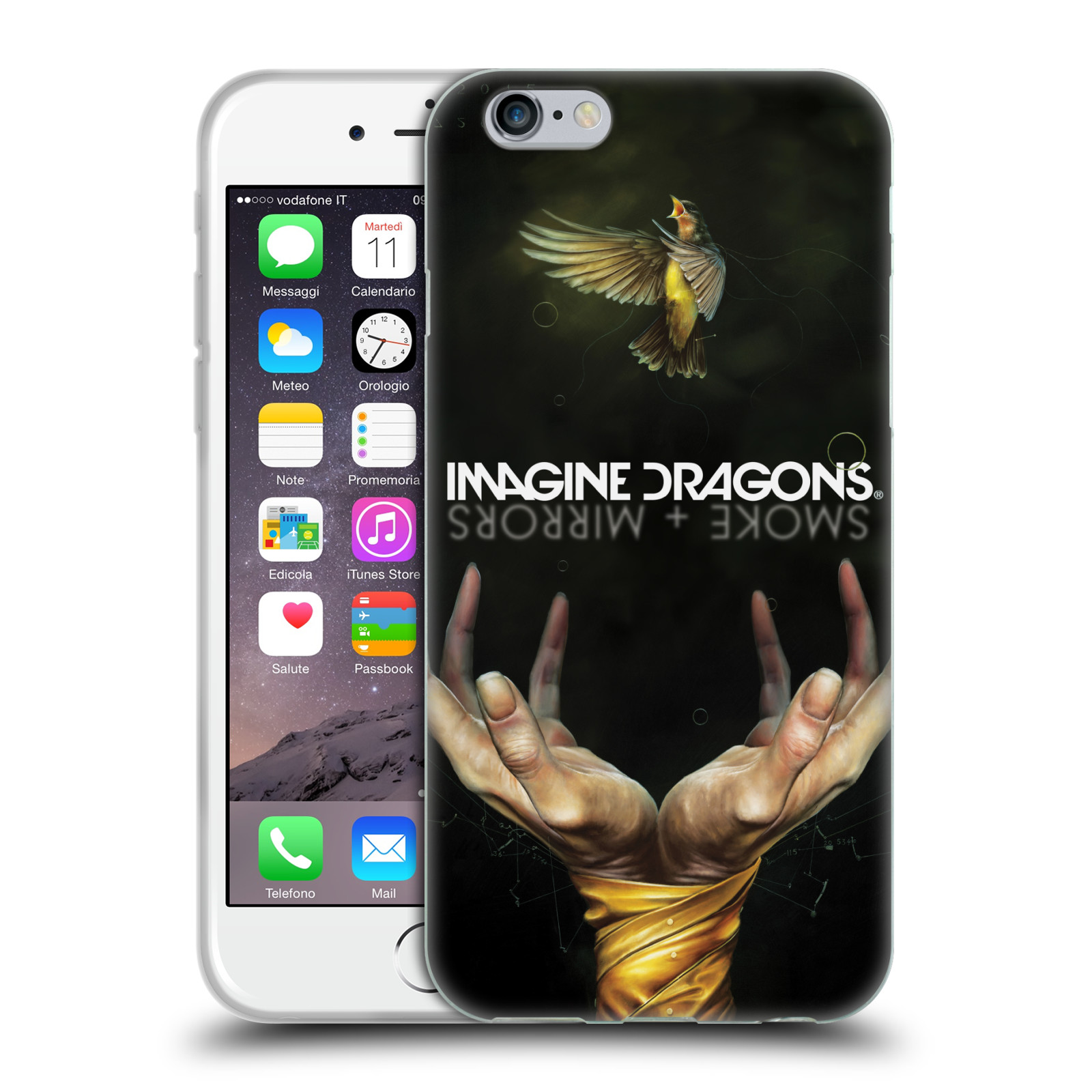 HEAD CASE silikonový obal na mobil Apple Iphone 6/6S hudební skupina Imagine Dragons SMOKE and MIRRORS
