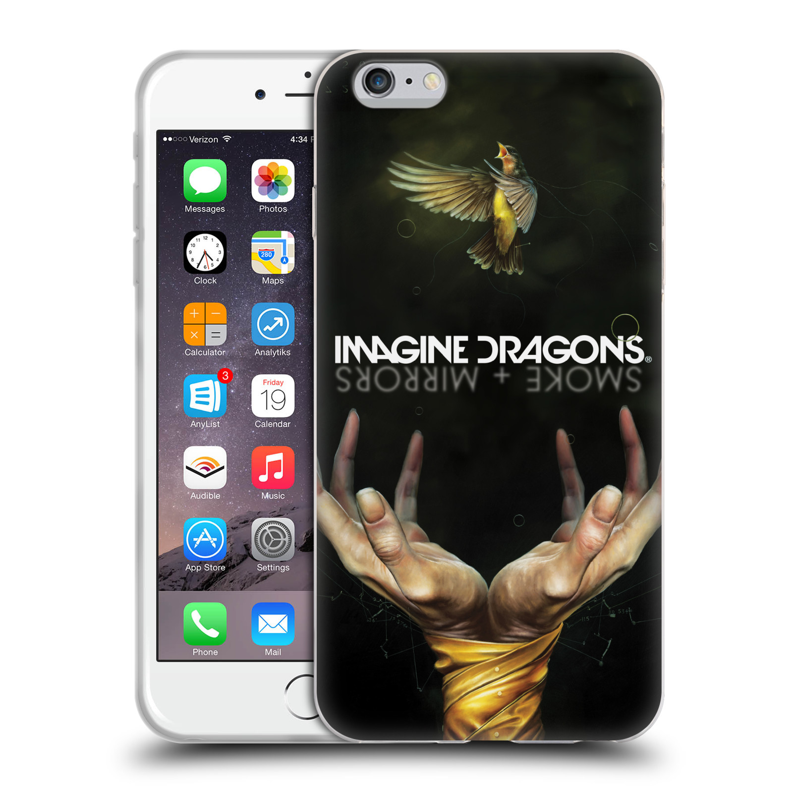 HEAD CASE silikonový obal na mobil Apple Iphone 6/6S PLUS hudební skupina Imagine Dragons SMOKE and MIRRORS