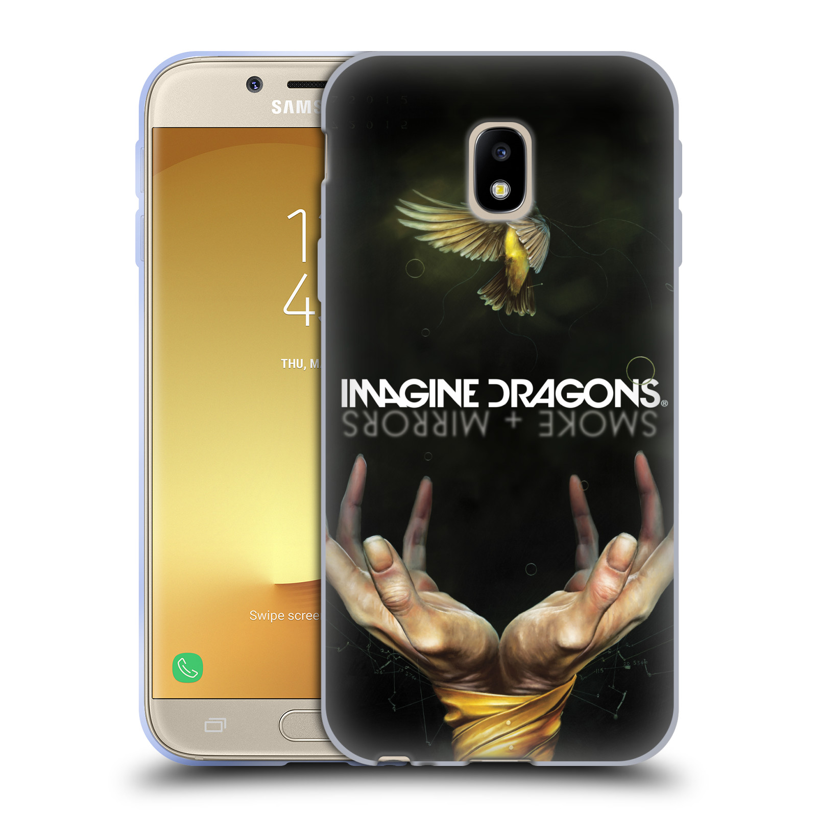 HEAD CASE silikonový obal na mobil Samsung Galaxy J3 2017 (J330, J330F) hudební skupina Imagine Dragons SMOKE and MIRRORS