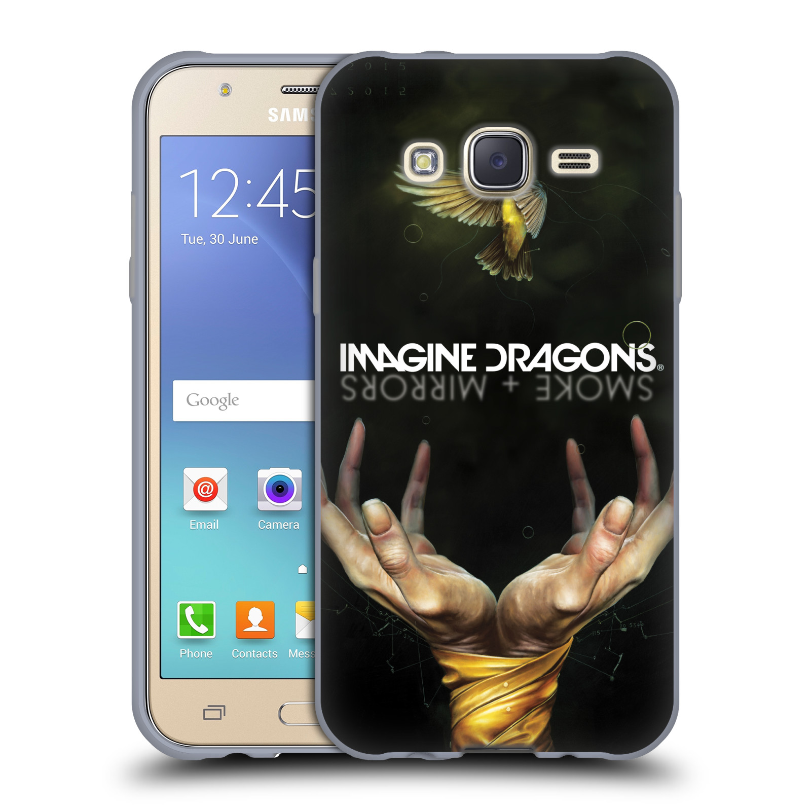 HEAD CASE silikonový obal na mobil Samsung Galaxy J5 2015 (J500) hudební skupina Imagine Dragons SMOKE and MIRRORS