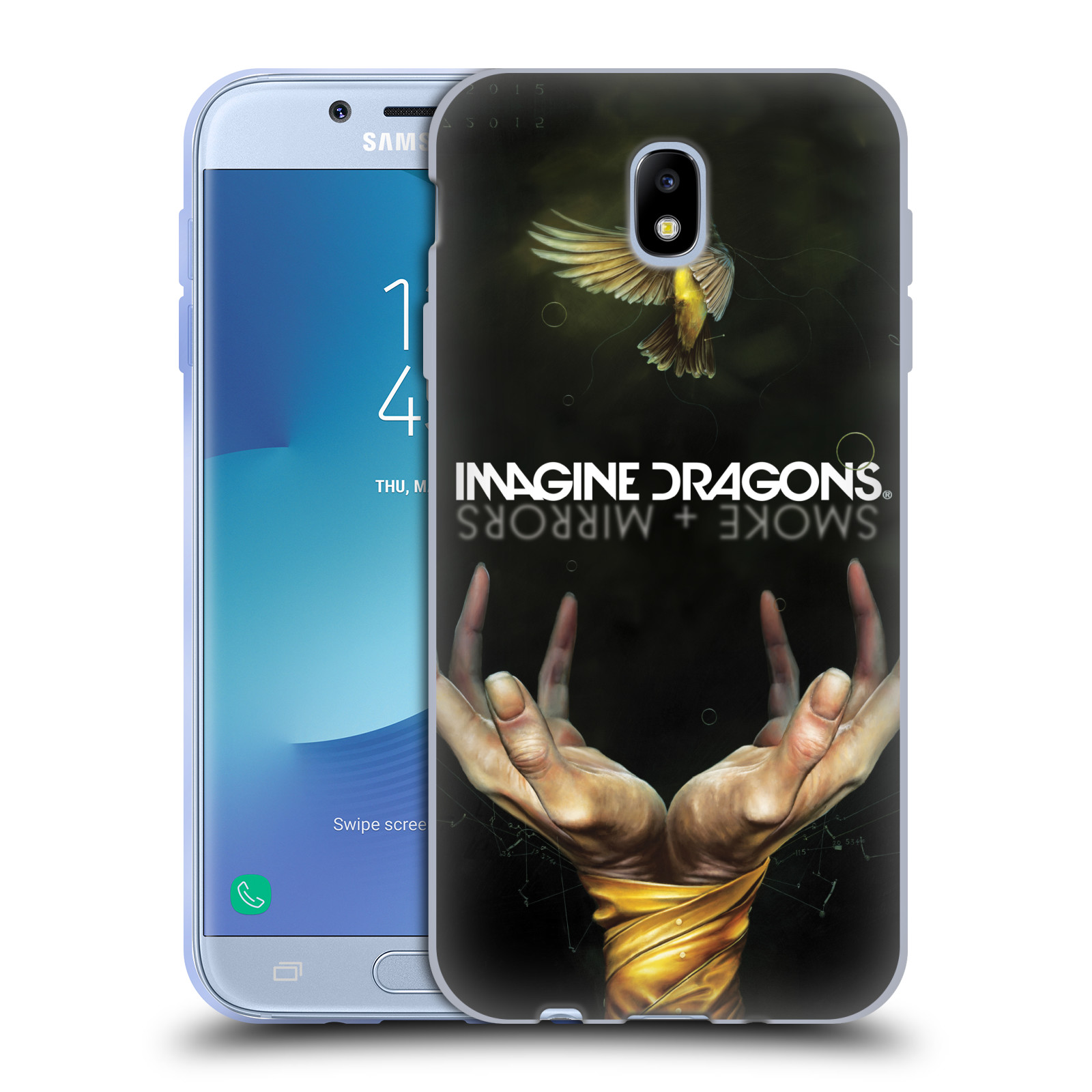 HEAD CASE silikonový obal na mobil Samsung Galaxy J7 2017 hudební skupina Imagine Dragons SMOKE and MIRRORS