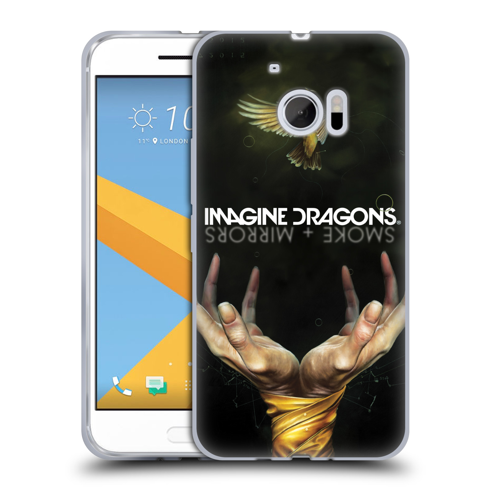 HEAD CASE silikonový obal na mobil HTC 10 hudební skupina Imagine Dragons SMOKE and MIRRORS