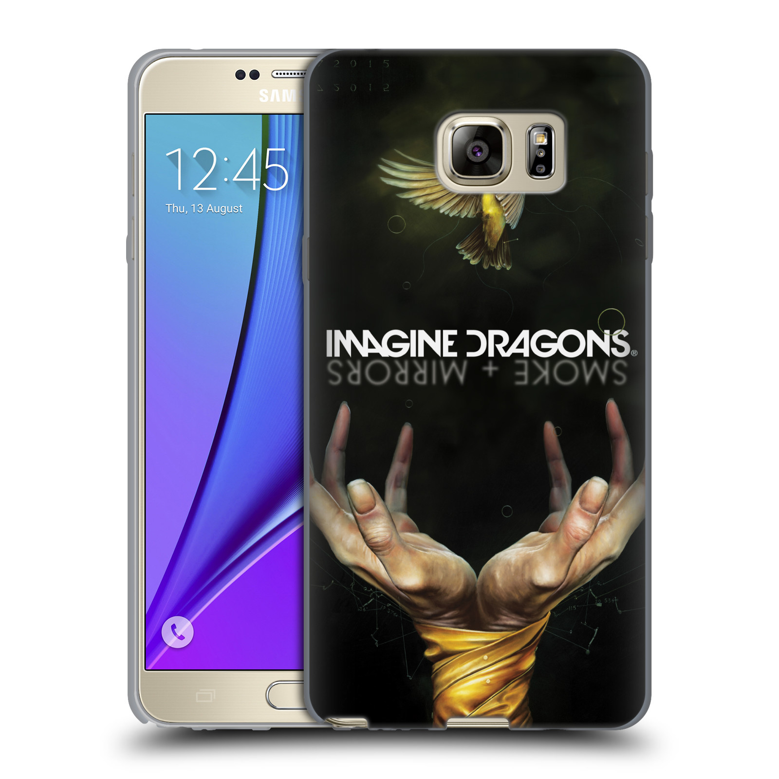 HEAD CASE silikonový obal na mobil Samsung Galaxy Note 5 hudební skupina Imagine Dragons SMOKE and MIRRORS