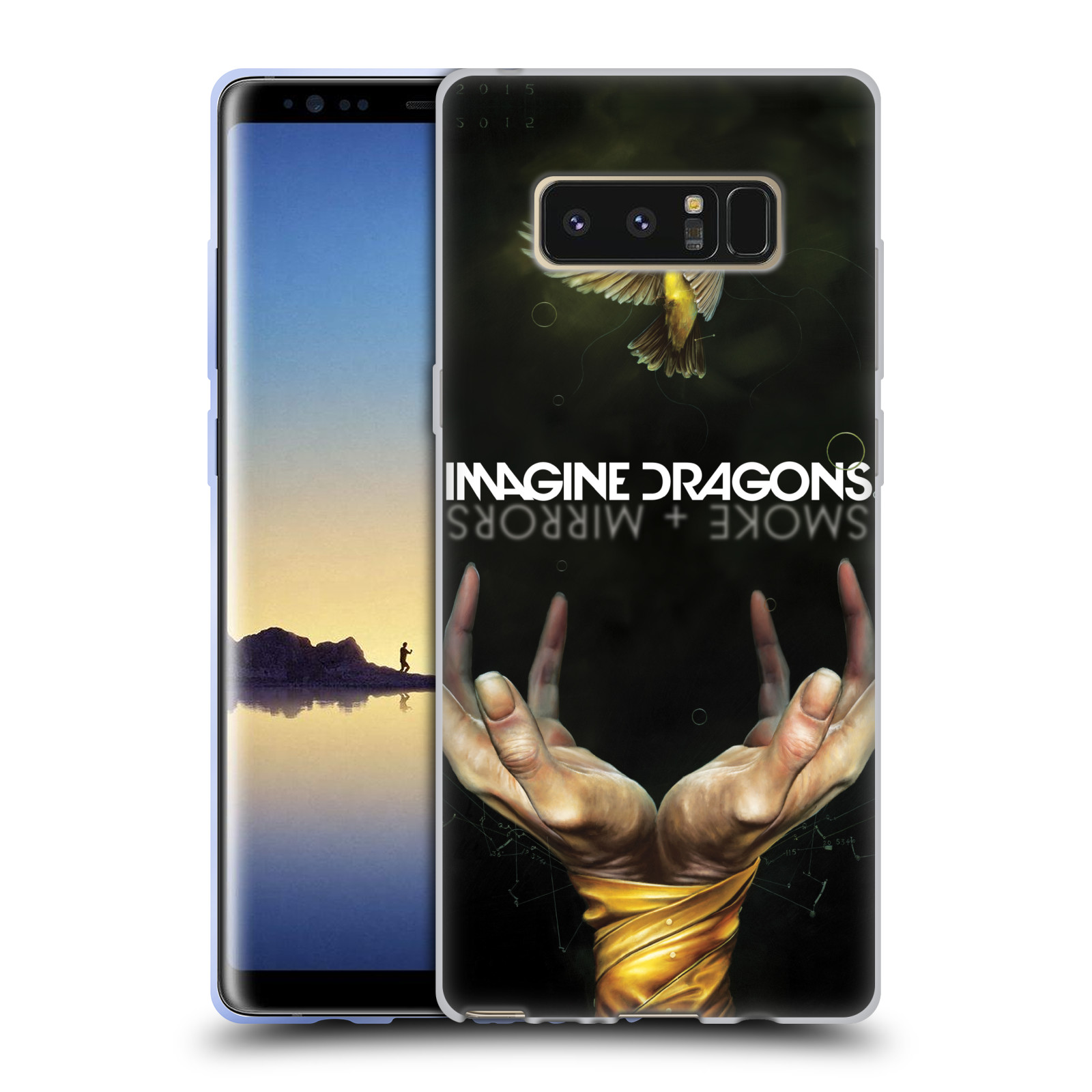 HEAD CASE silikonový obal na mobil Samsung Galaxy Note 8 hudební skupina Imagine Dragons SMOKE and MIRRORS