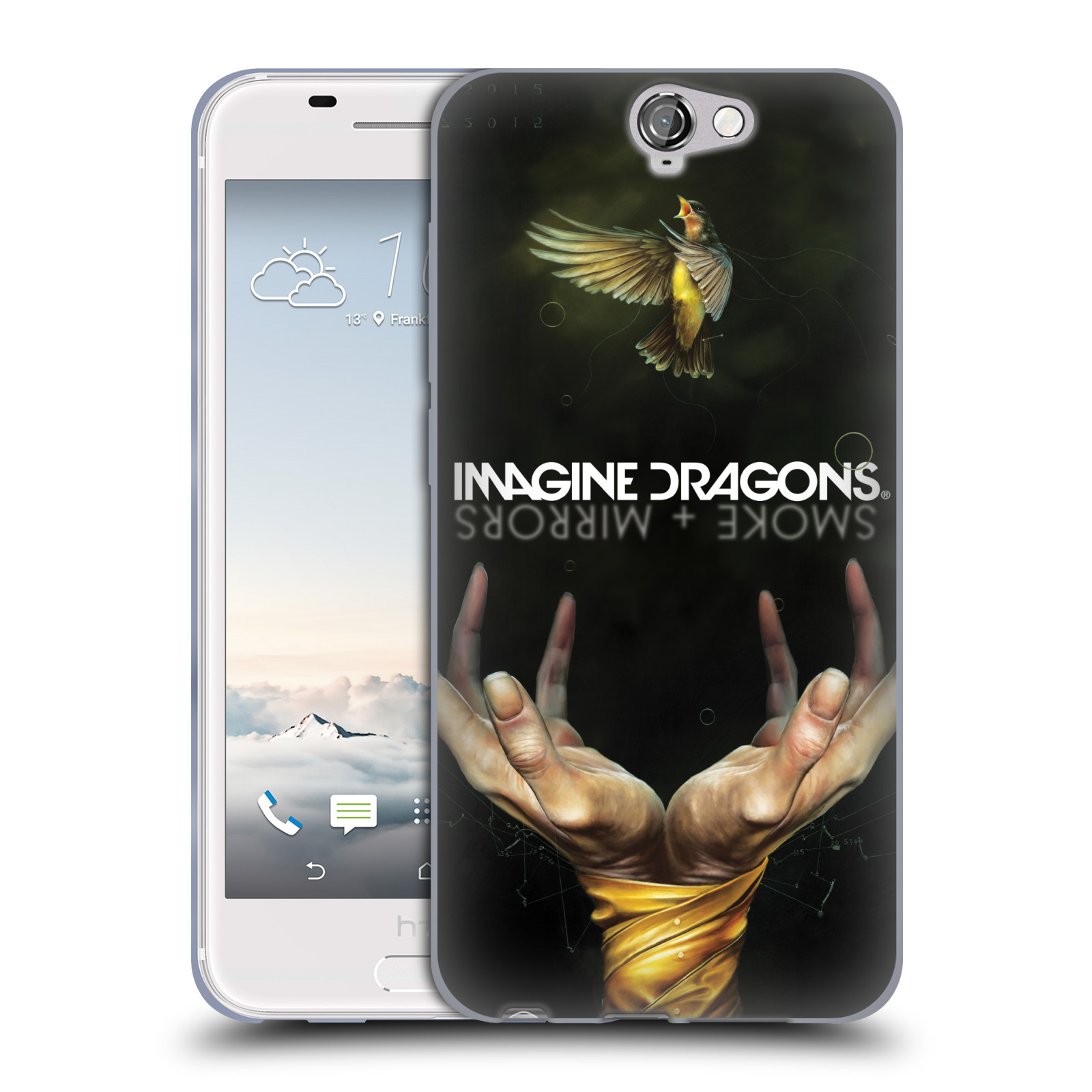 HEAD CASE silikonový obal na mobil HTC One A9 hudební skupina Imagine Dragons SMOKE and MIRRORS
