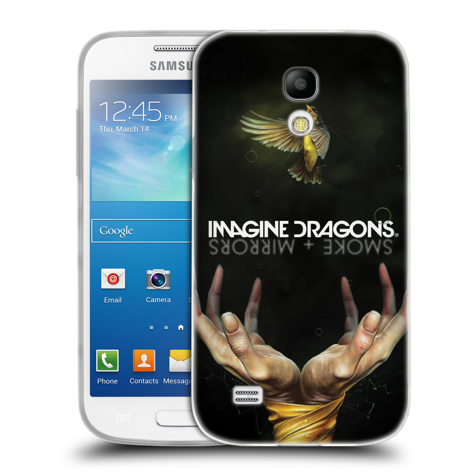 HEAD CASE silikonový obal na mobil Samsung Galaxy S4 MINI hudební skupina Imagine Dragons SMOKE and MIRRORS