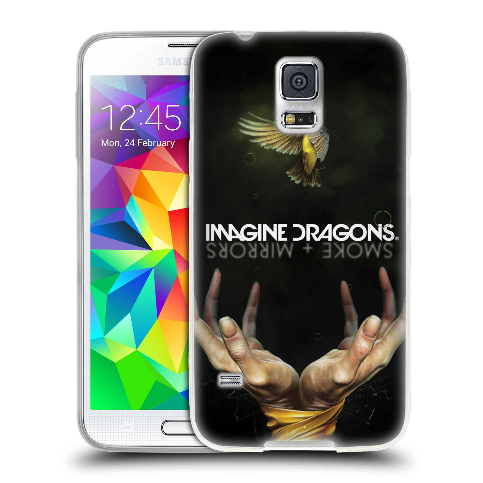 HEAD CASE silikonový obal na mobil Samsung Galaxy S5 hudební skupina Imagine Dragons SMOKE and MIRRORS