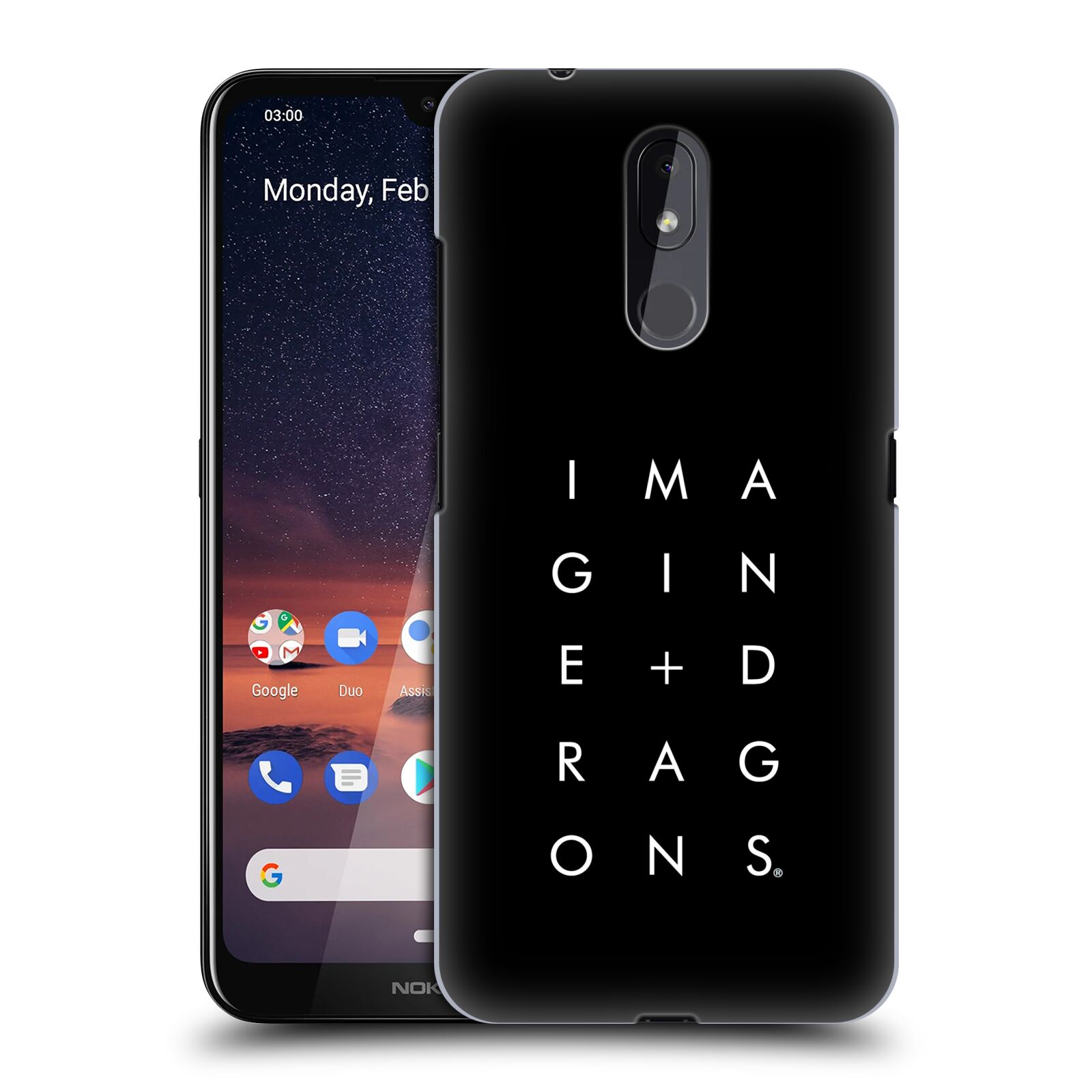 Pouzdro na mobil Nokia 3.2 - HEAD CASE - hudební skupina Imagine Dragons logo