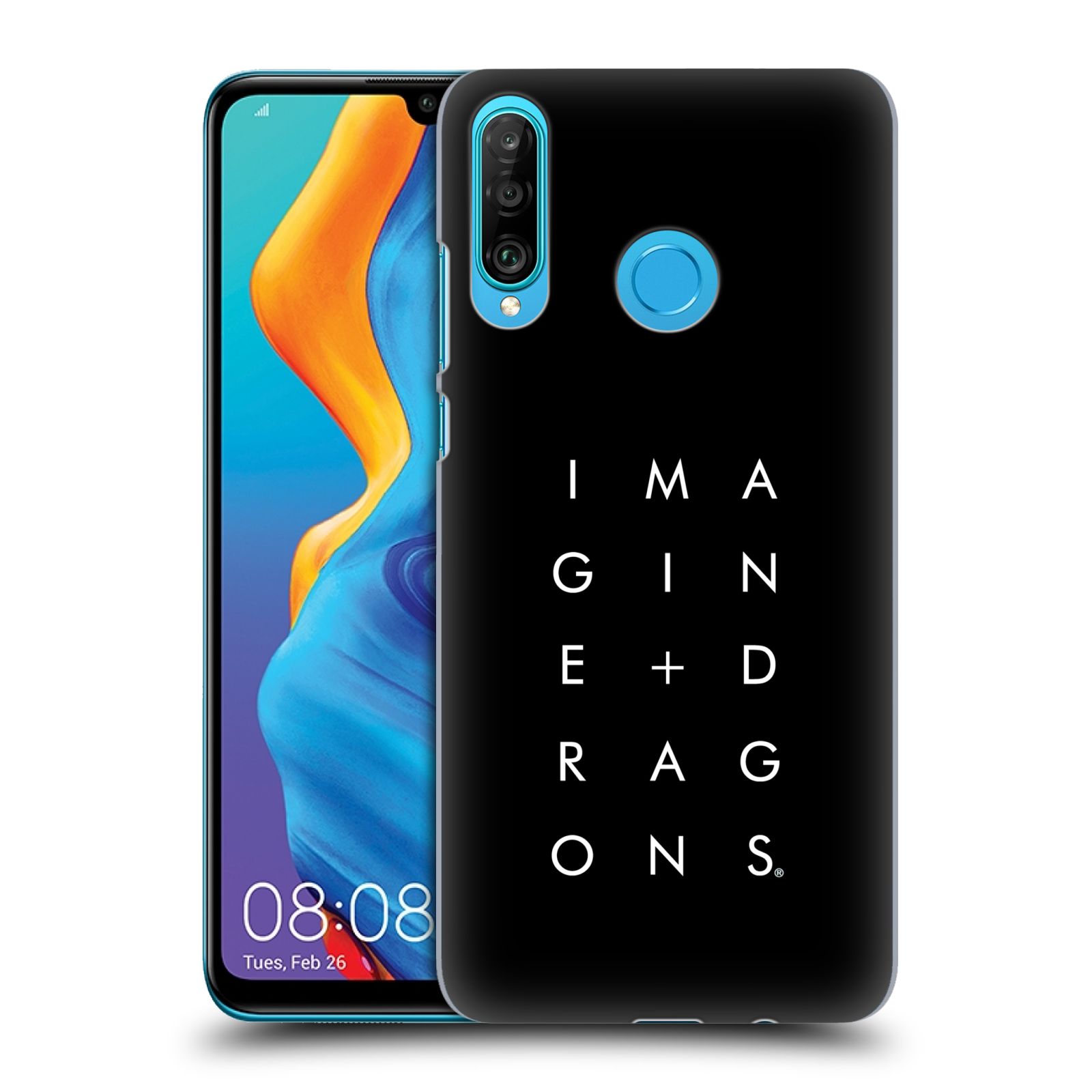 Pouzdro na mobil Huawei P30 LITE - HEAD CASE - hudební skupina Imagine Dragons logo
