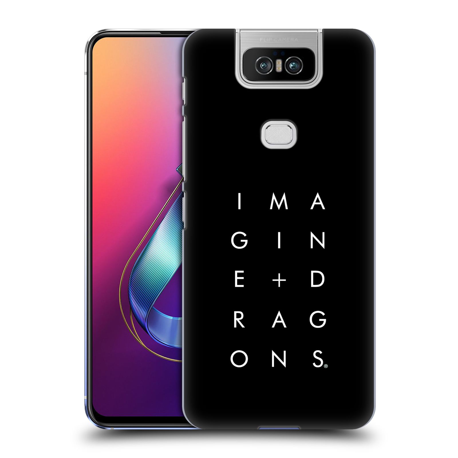Pouzdro na mobil Asus Zenfone 6 ZS630KL - HEAD CASE - hudební skupina Imagine Dragons logo