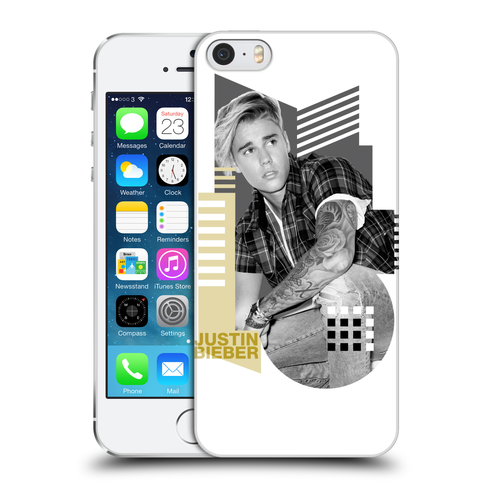 Zadní obal pro mobil Apple Iphone 5/5S/SE 2015 - HEAD CASE - zpěvák Justin Bieber - Geometric