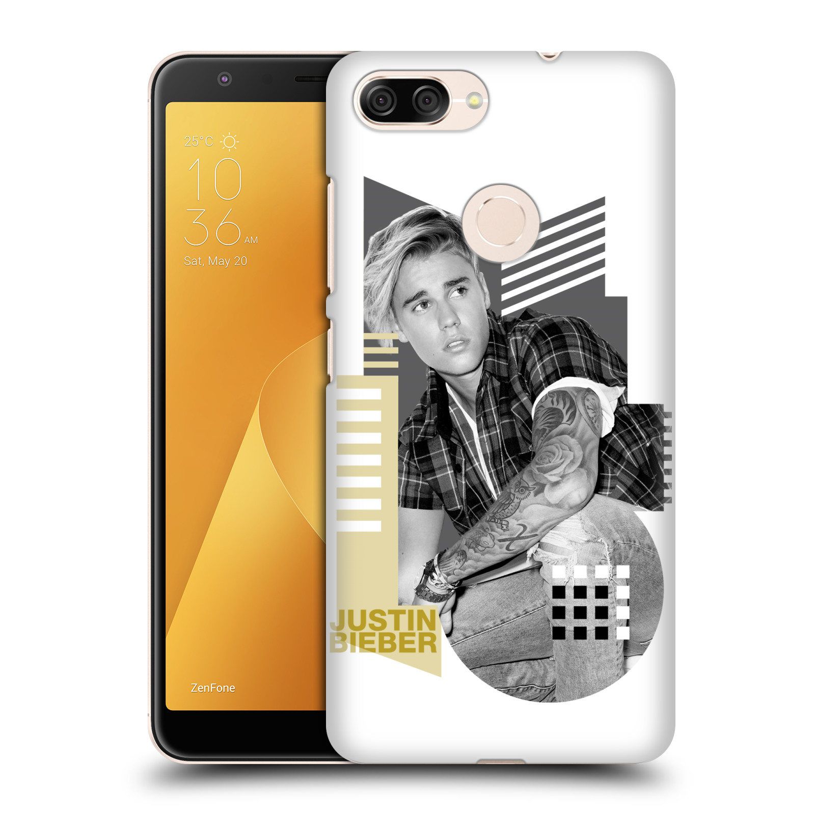 Zadní obal pro mobil Asus Zenfone Max Plus (M1) - HEAD CASE - zpěvák Justin Bieber - Geometric