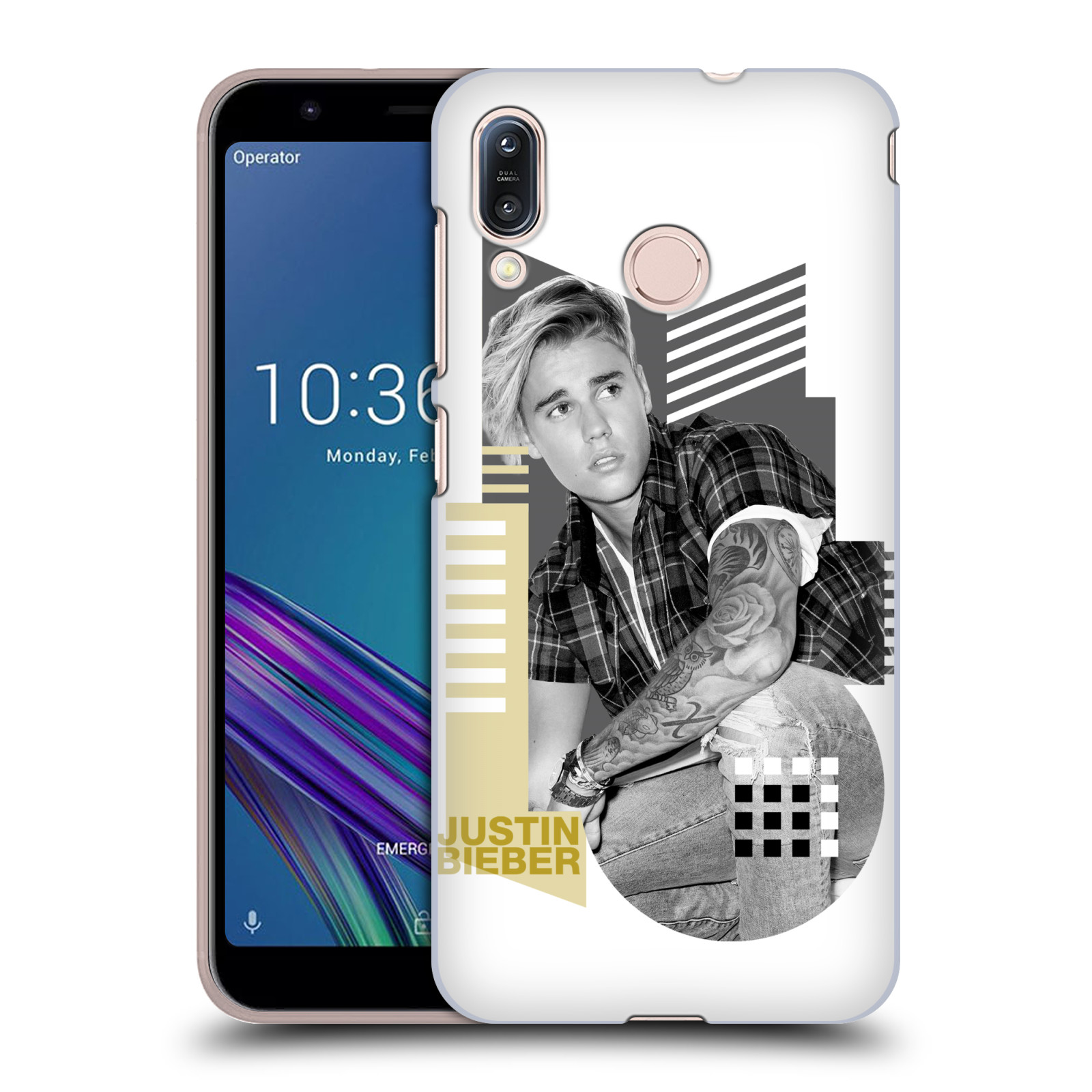 Zadní obal pro mobil Asus Zenfone Max (M1) ZB555KL - HEAD CASE - zpěvák Justin Bieber - Geometric
