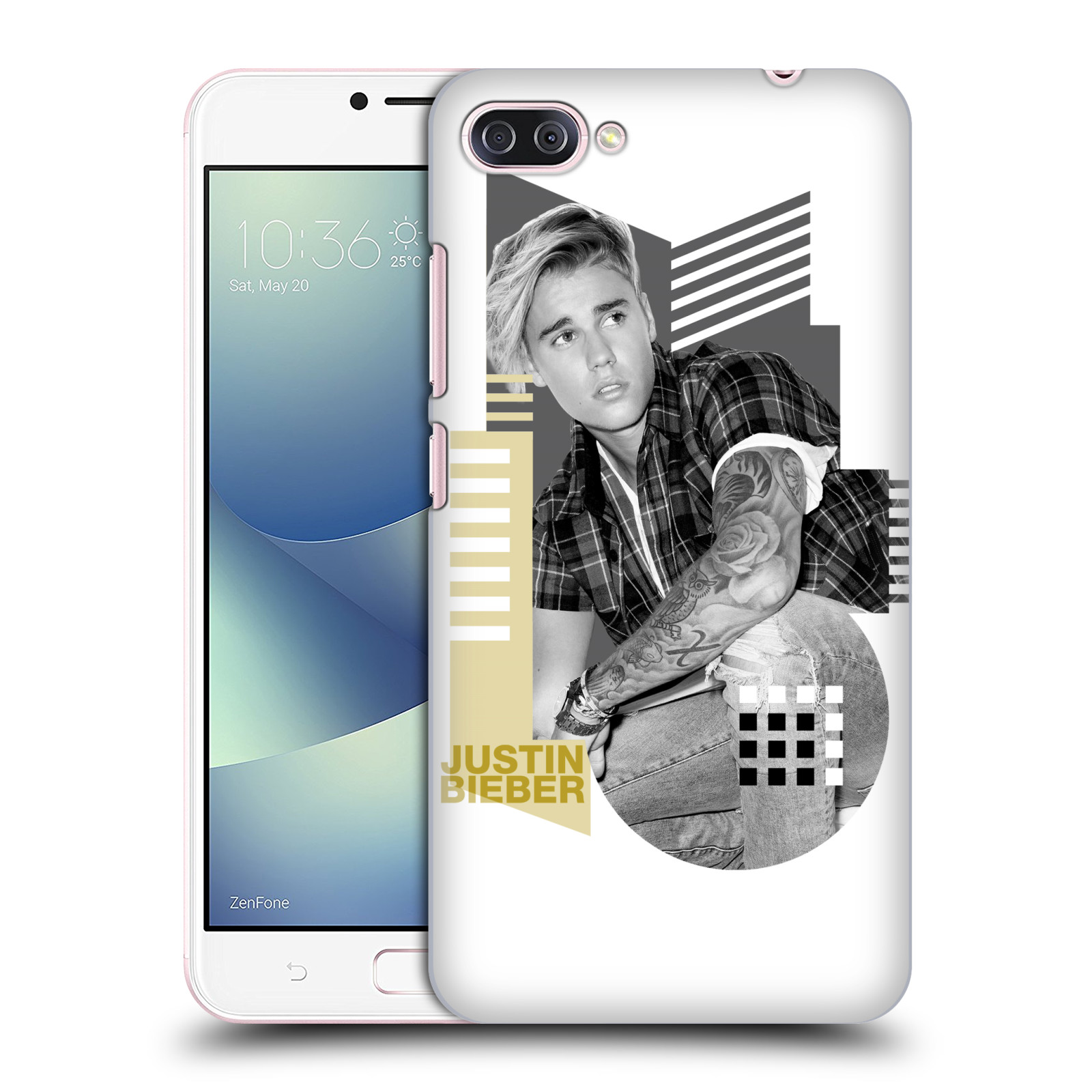 Zadní obal pro mobil Asus Zenfone 4 MAX / 4 MAX PRO (ZC554KL) - HEAD CASE - zpěvák Justin Bieber - Geometric