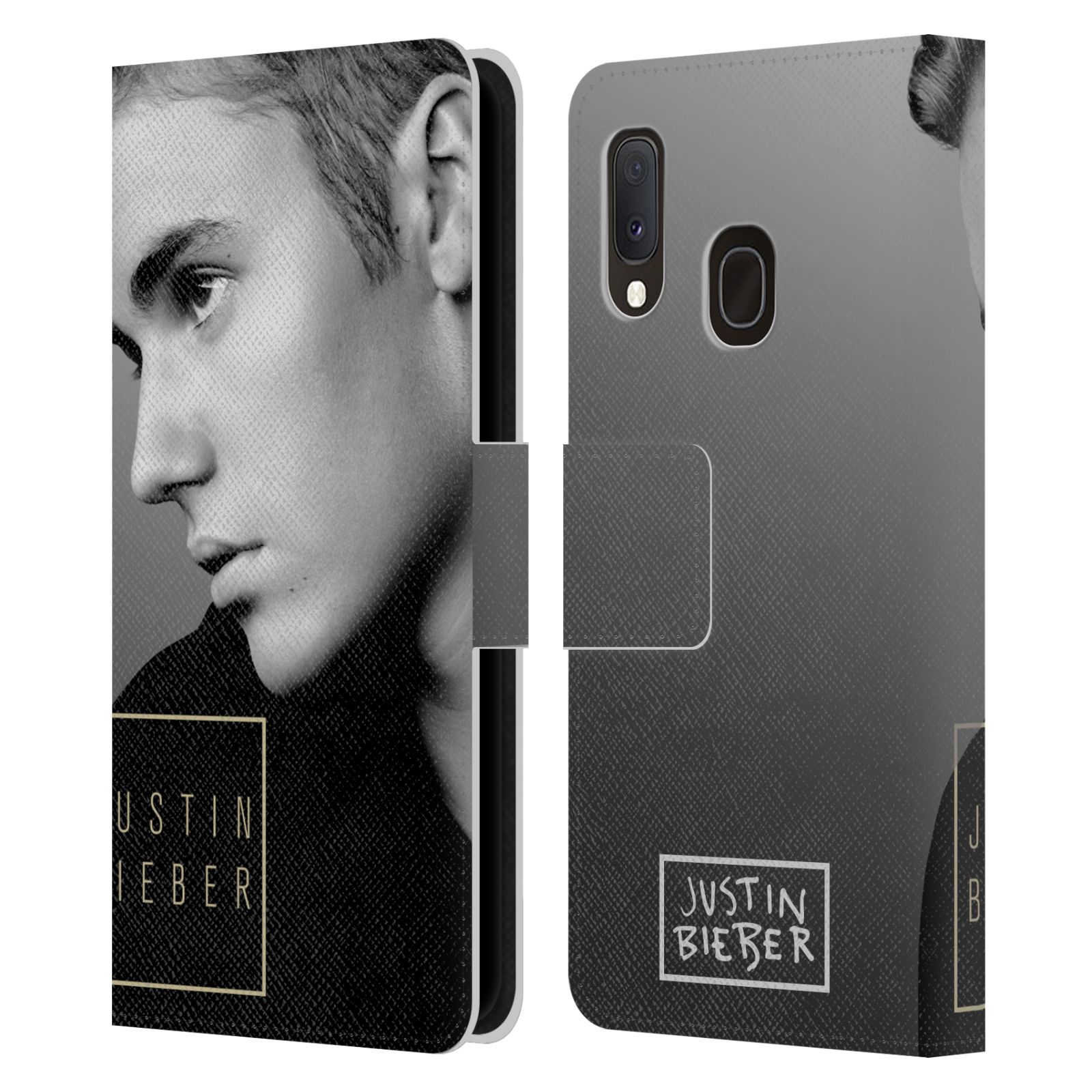 Pouzdro na mobil Samsung Galaxy A20e - Head Case - Justin Bieber - černobílé zrcadlo