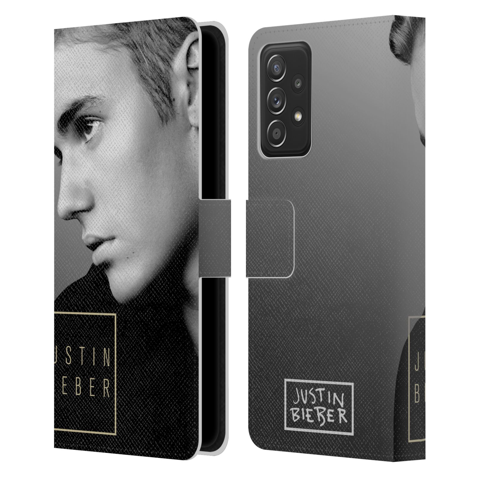 Pouzdro HEAD CASE na mobil Samsung Galaxy A52 / A52 5G / A52s 5G  Justin Bieber - černobílé zrcadlo