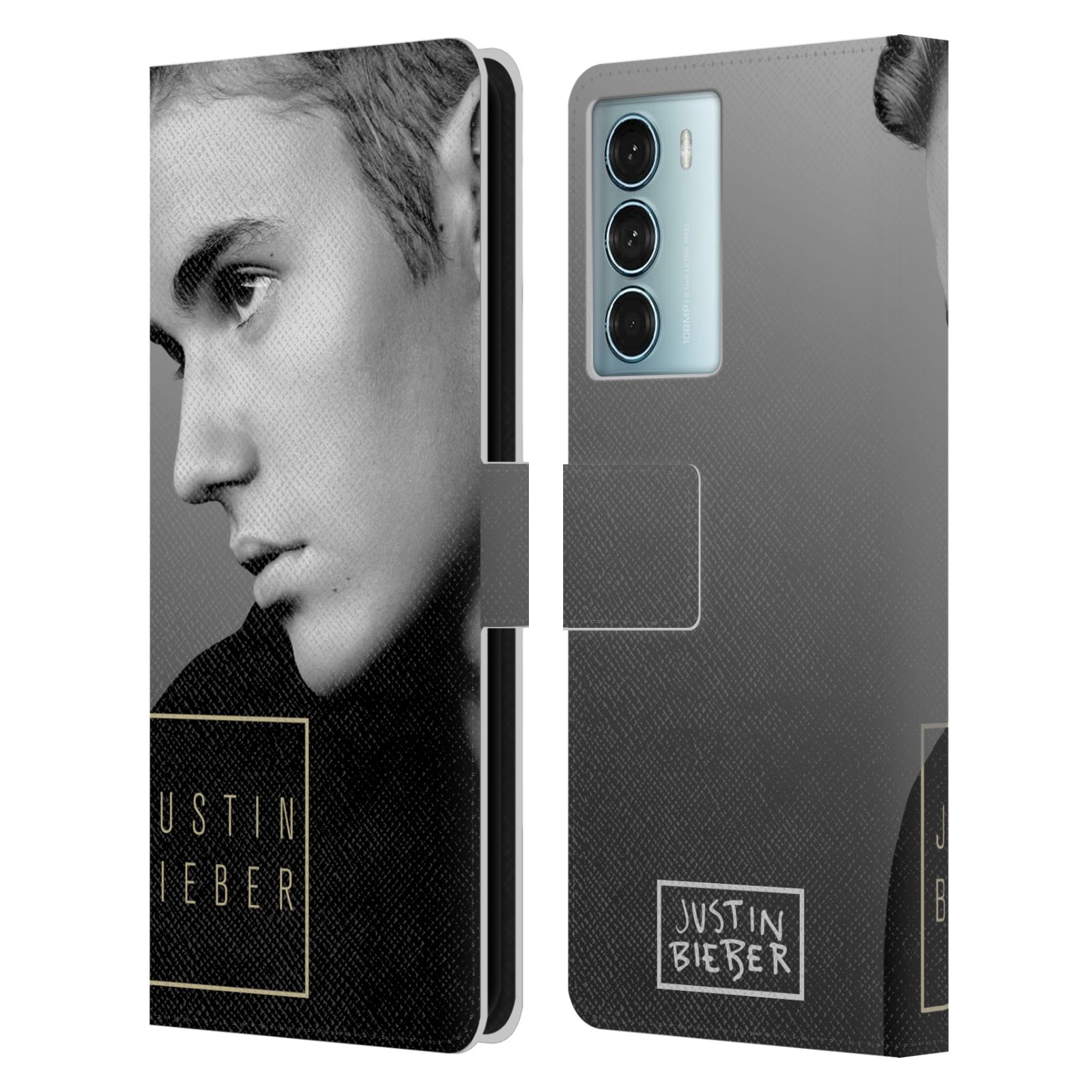 Pouzdro HEAD CASE na mobil Motorola Moto G200 5G  Justin Bieber - černobílé zrcadlo