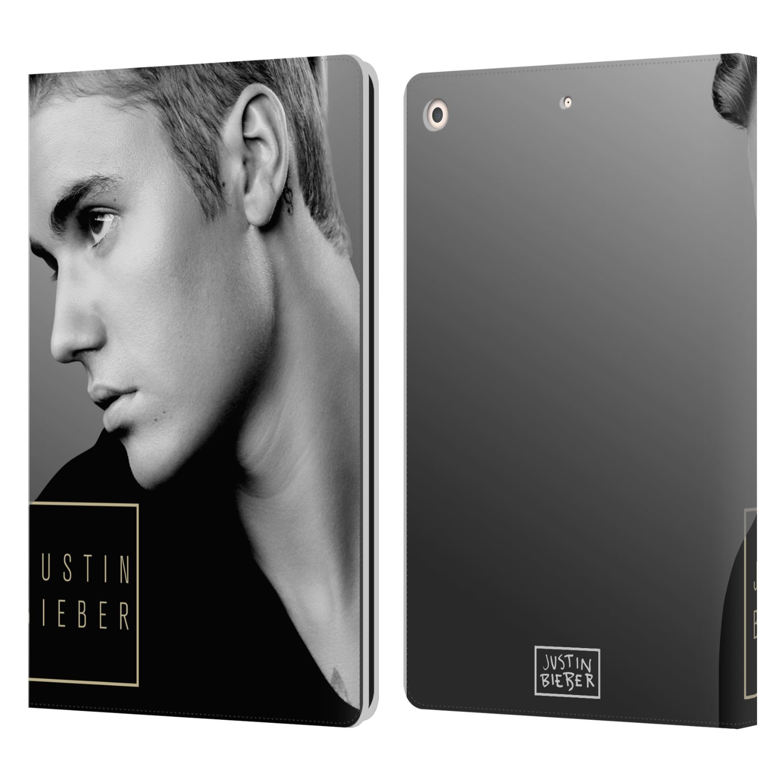 Pouzdro pro tablet Apple Ipad 10.2 - HEAD CASE -  Justin Bieber - černobílé zrcadlo