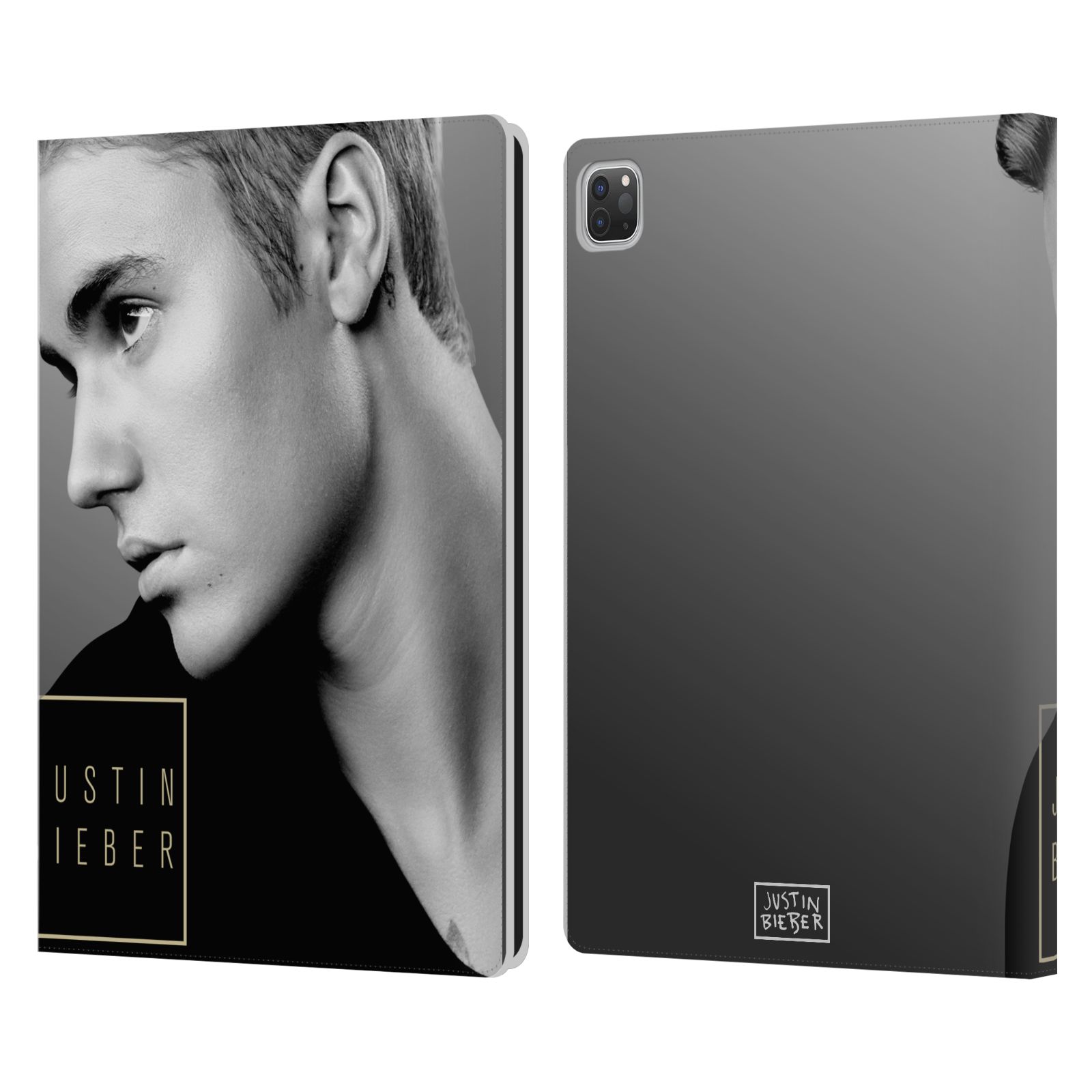Pouzdro pro tablet Apple Ipad Pro 12.9 - HEAD CASE -  Justin Bieber - černobílé zrcadlo