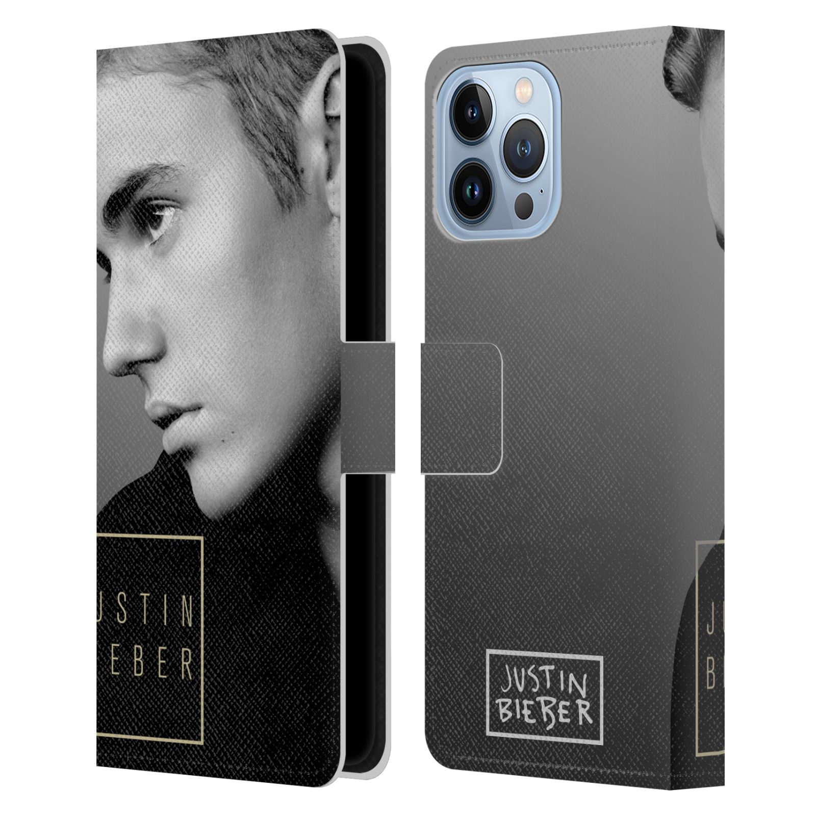Pouzdro HEAD CASE na mobil Apple Iphone 13 PRO MAX  Justin Bieber - černobílé zrcadlo