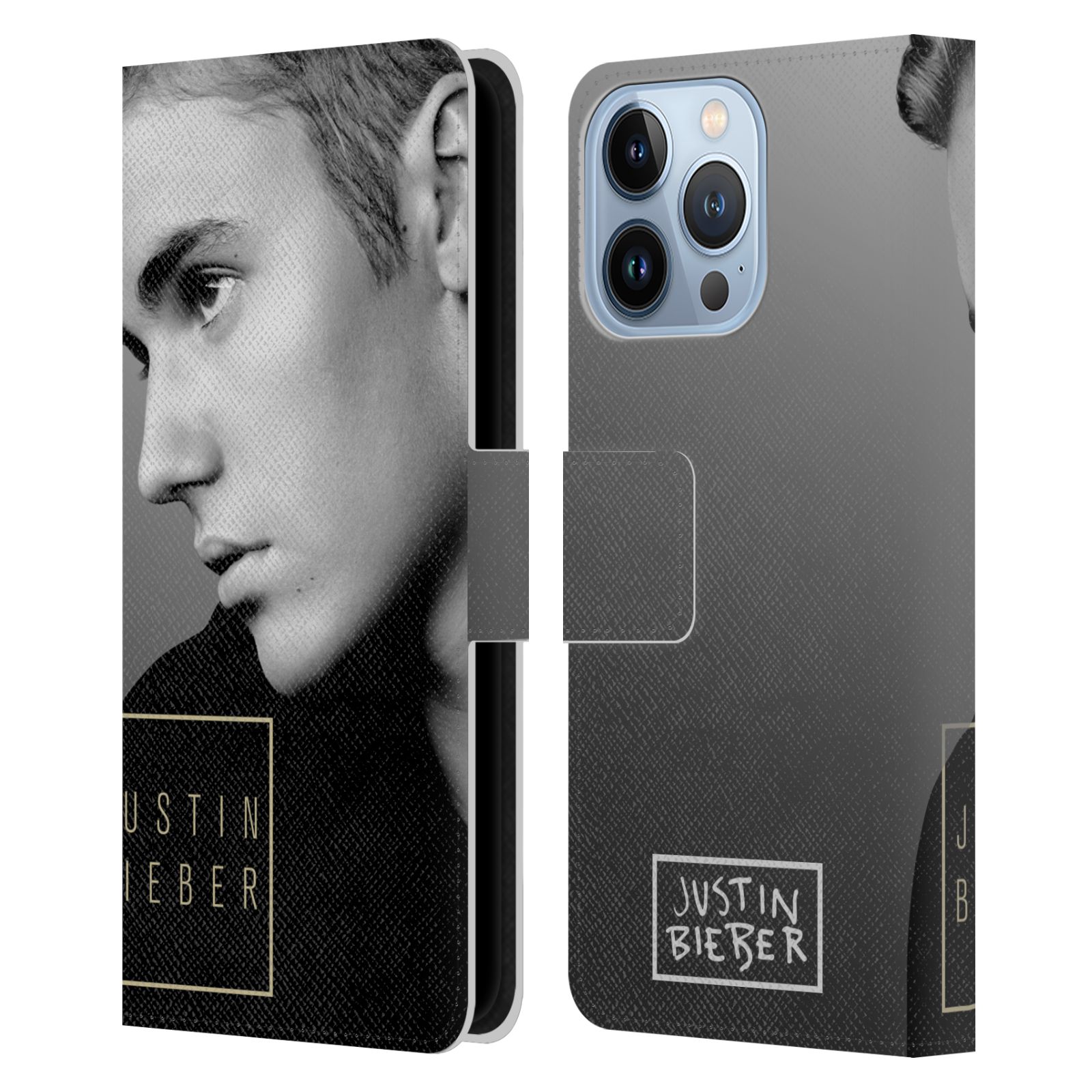 Pouzdro HEAD CASE na mobil Apple Iphone 13 PRO  Justin Bieber - černobílé zrcadlo