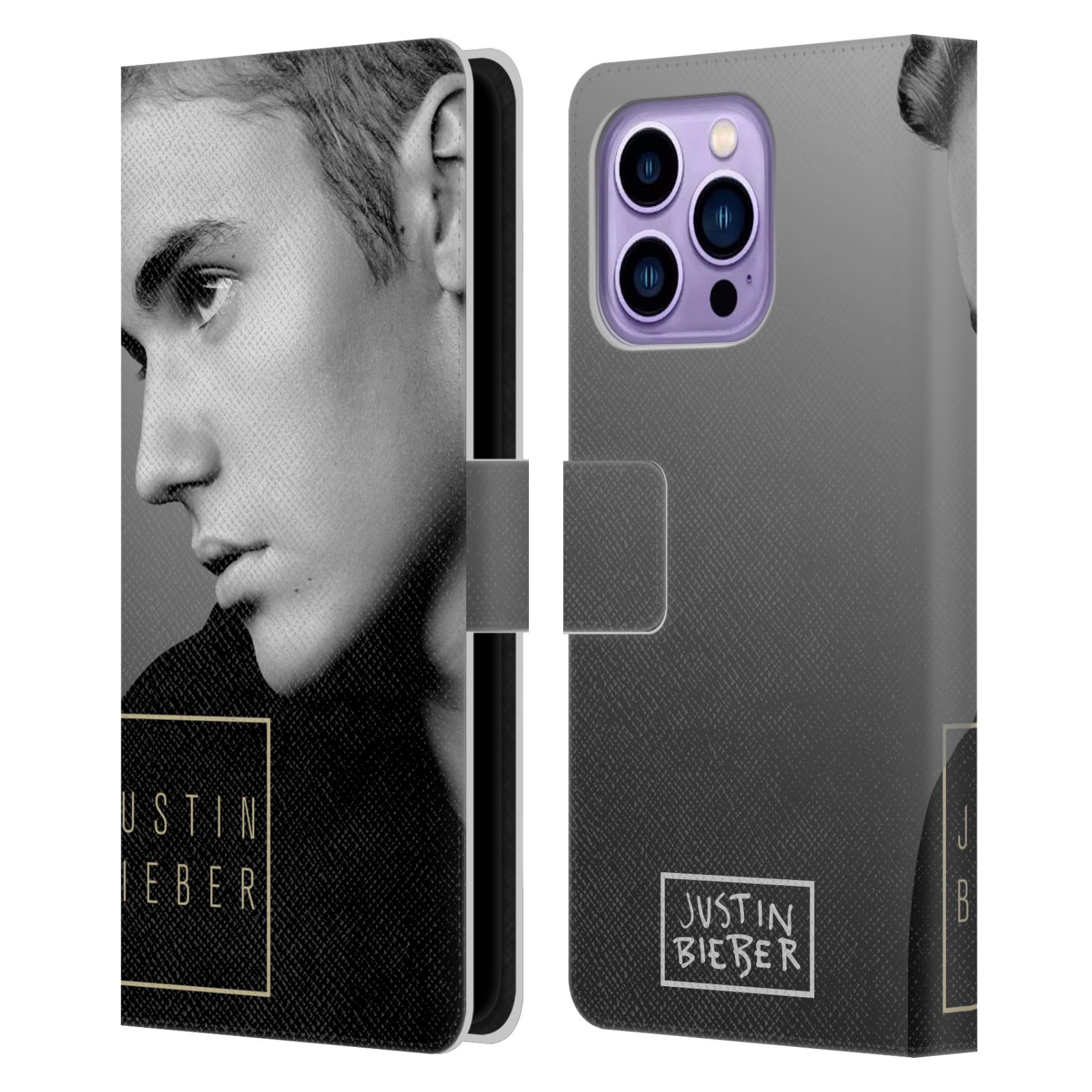 Pouzdro HEAD CASE na mobil Apple Iphone 14 PRO MAX  Justin Bieber - černobílé zrcadlo