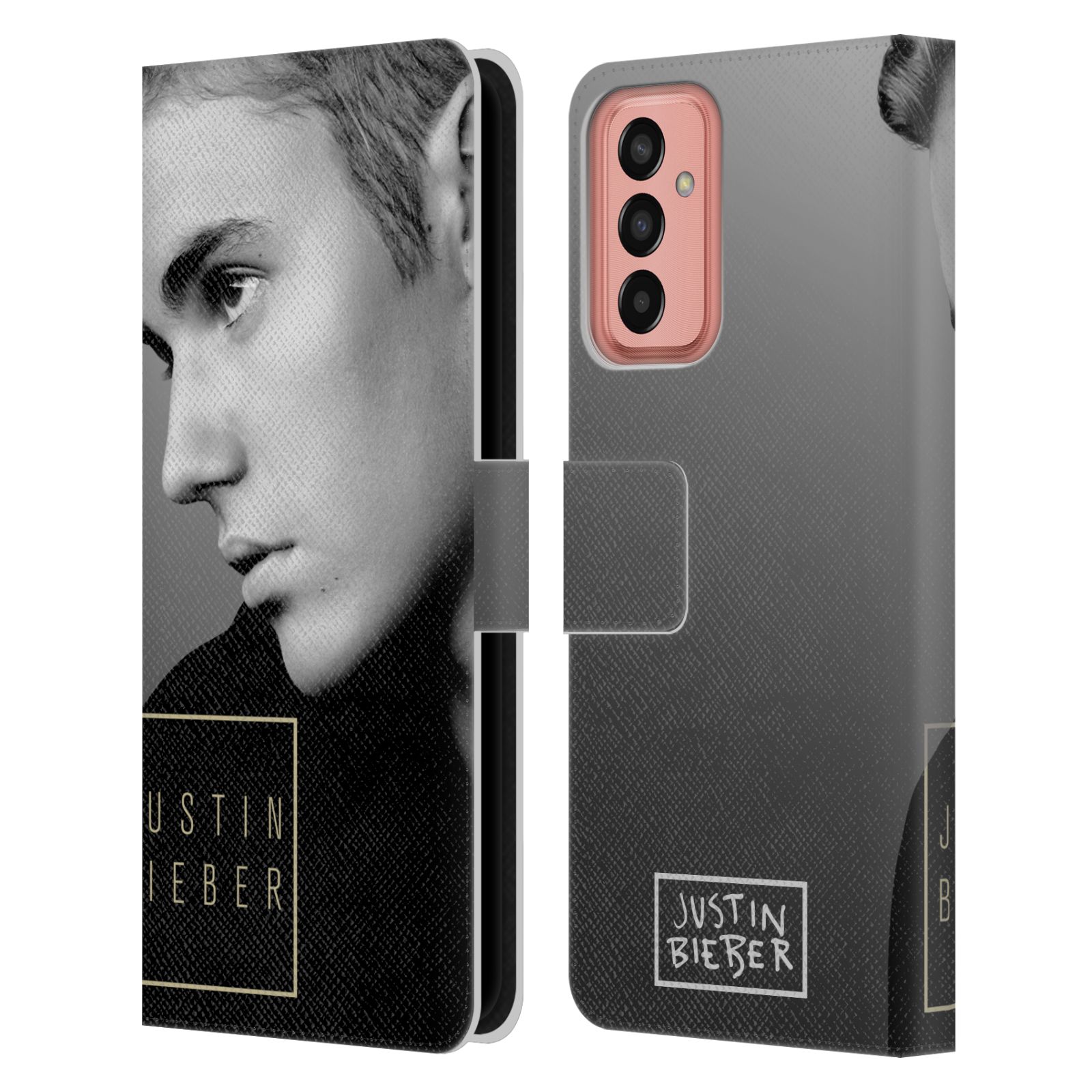 Pouzdro HEAD CASE na mobil Samsung Galaxy M13  Justin Bieber - černobílé zrcadlo