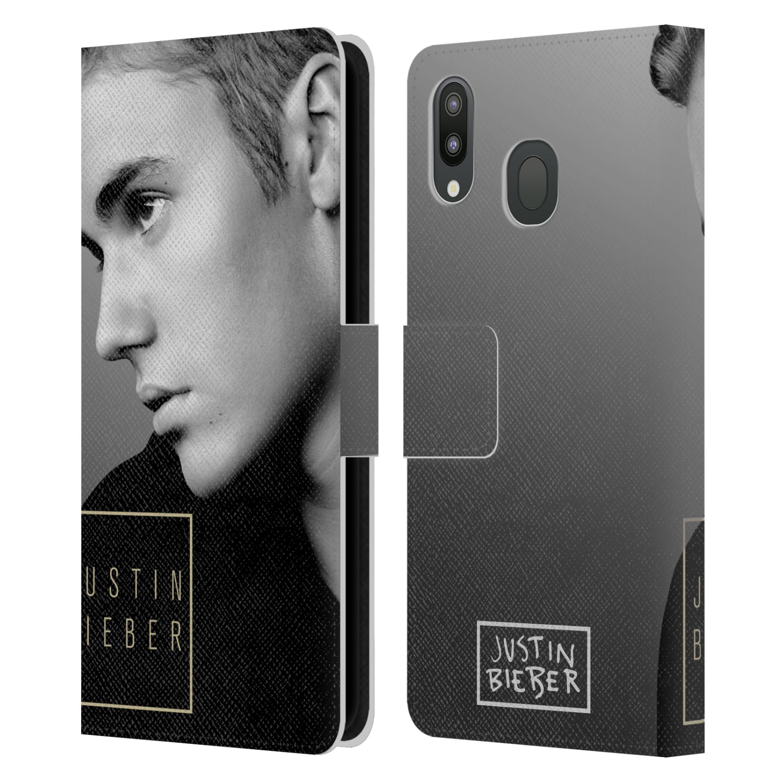 Pouzdro na mobil Samsung Galaxy M20 - Head Case - Justin Bieber - černobílé zrcadlo
