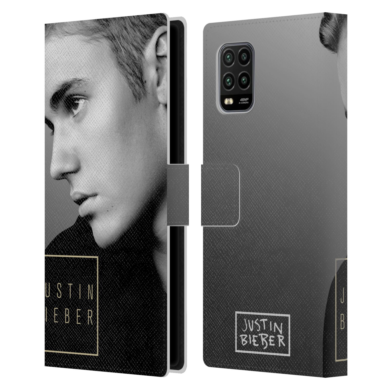 Pouzdro na mobil Xiaomi Mi 10 LITE - Head Case - Justin Bieber - černobílé zrcadlo